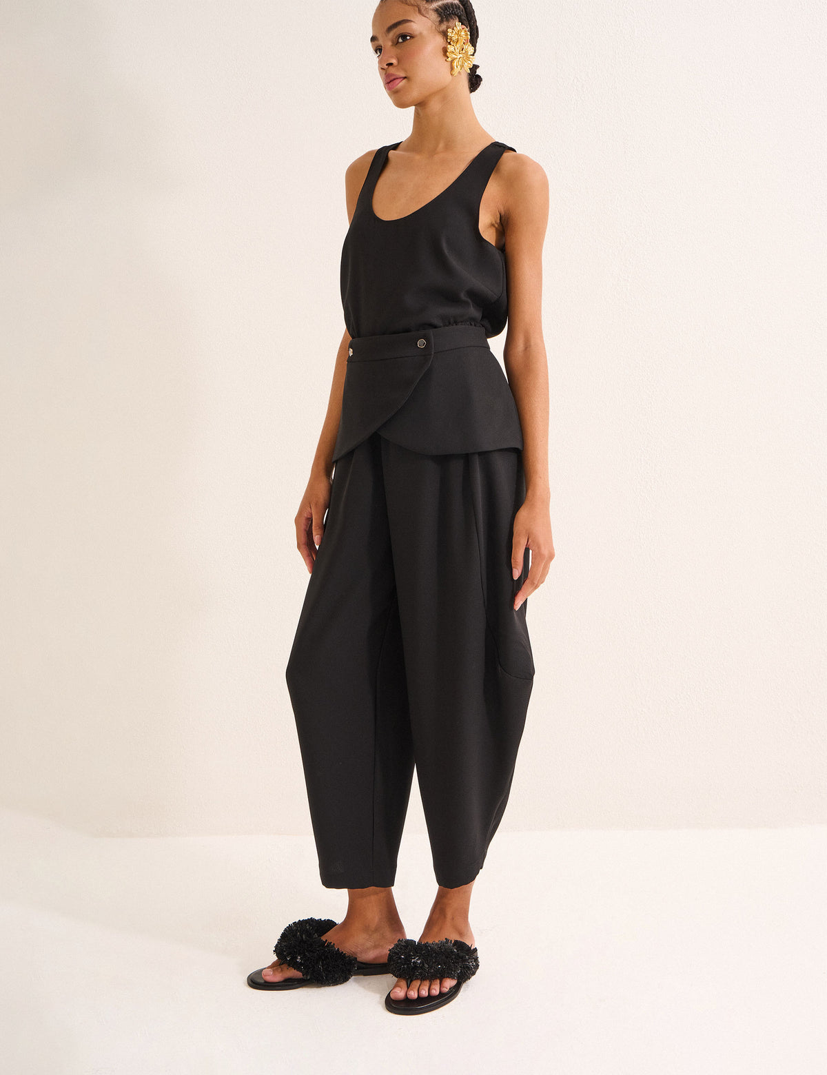 Calça Modena Acetinada Preto