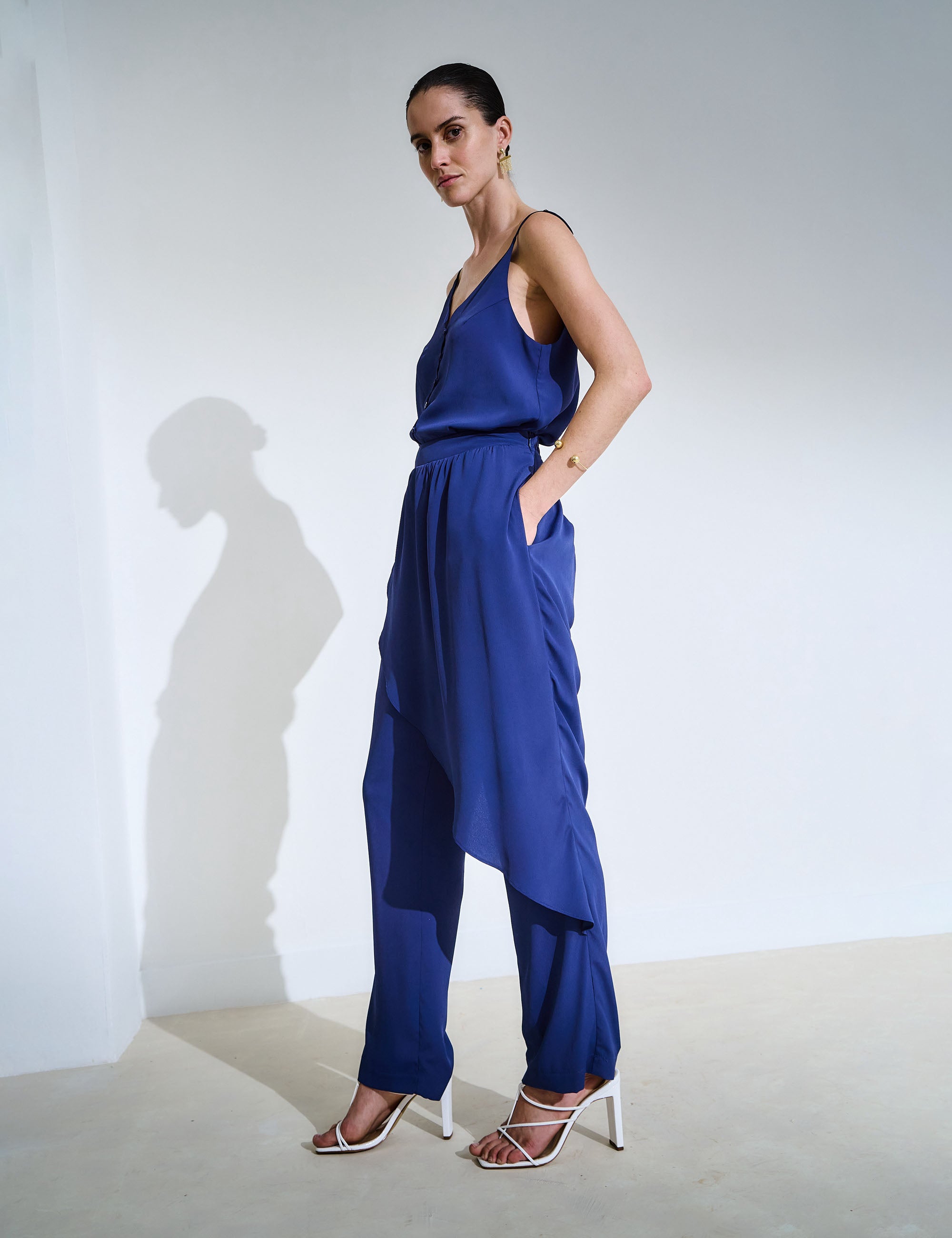 Calça Nara Crepe Marinho