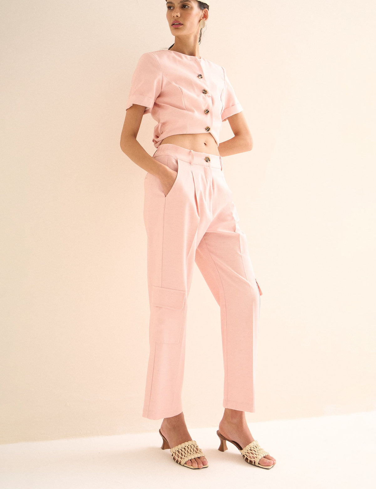 Calça Paola Viscose Rose