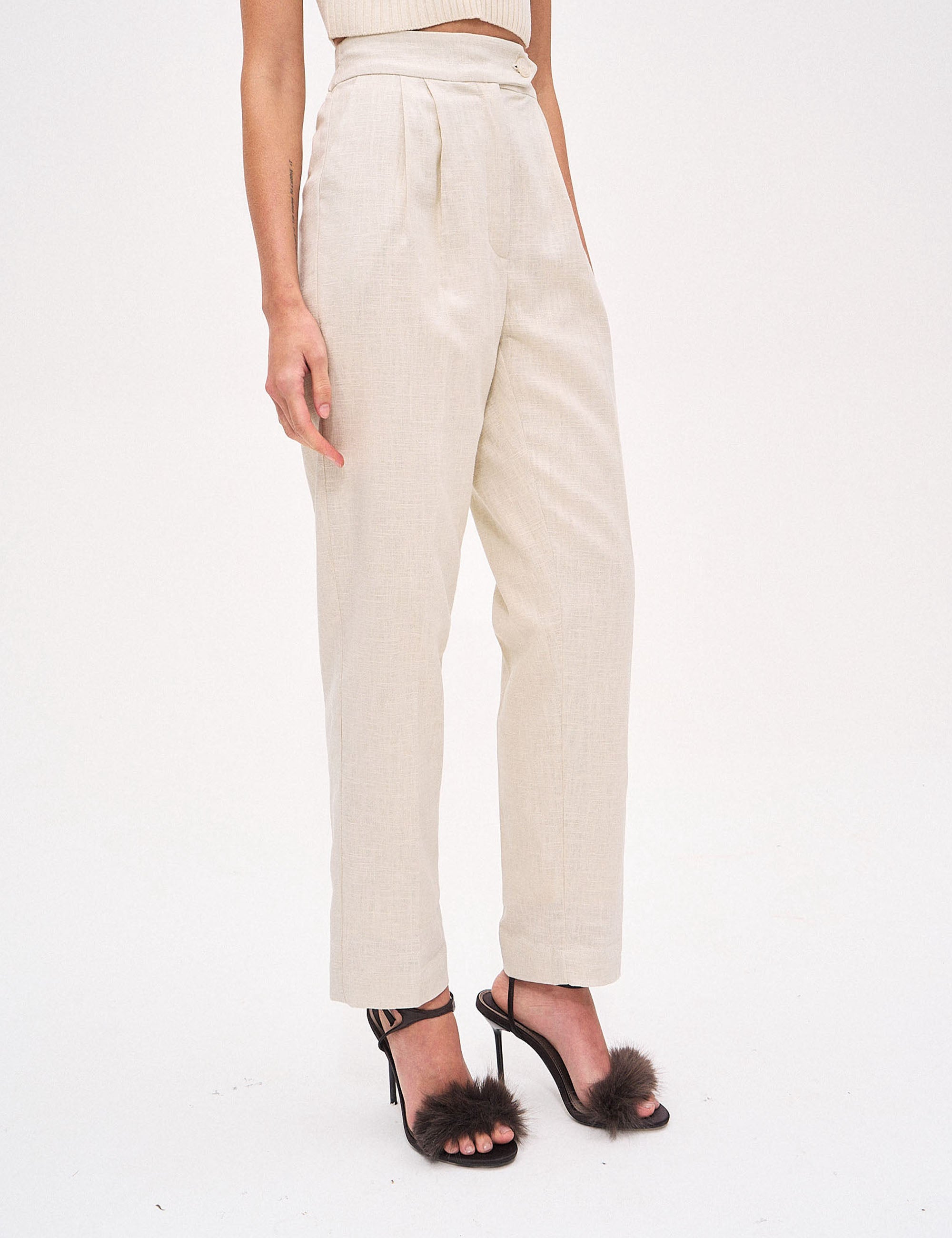 Calça Patrícia Algodão Areia