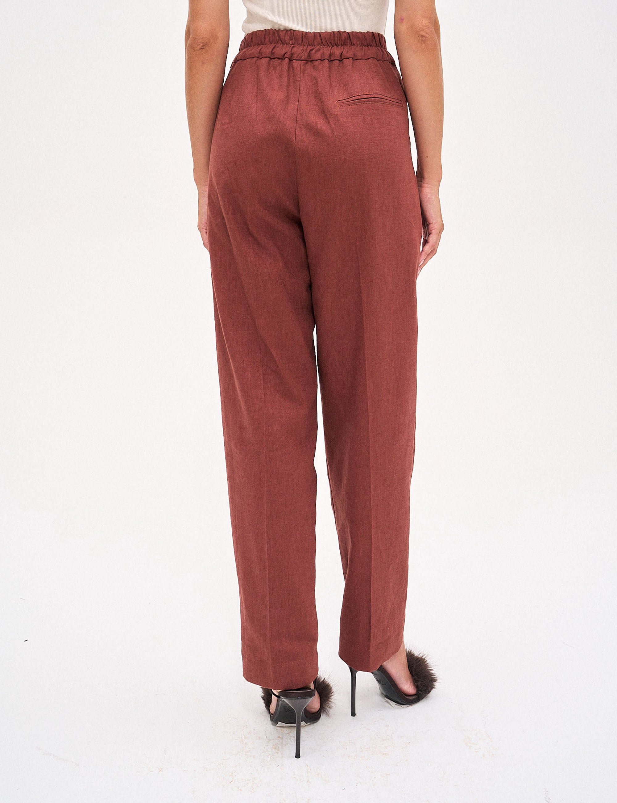 Calça Patrícia Algodão Marrom