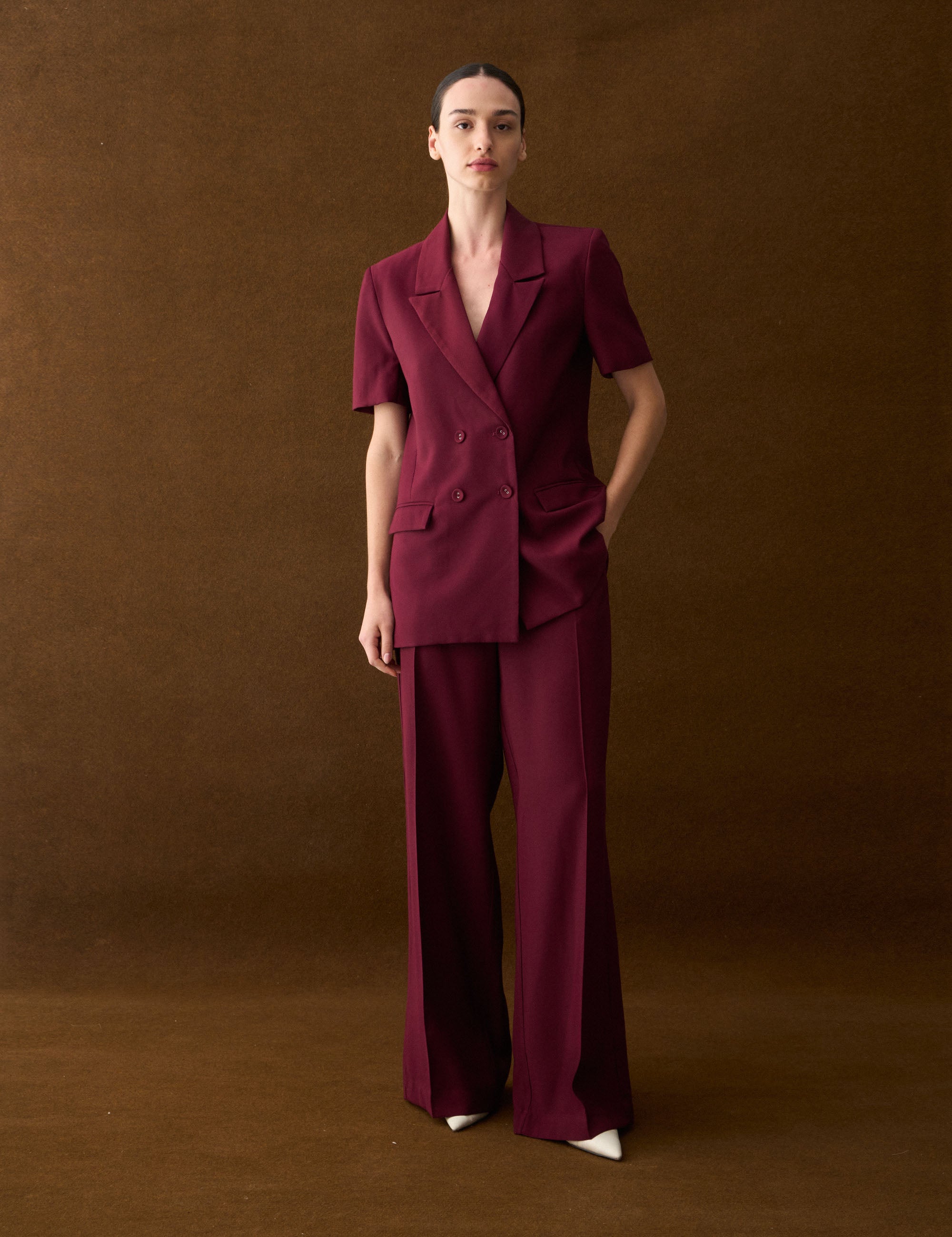 Blazer Paulina Alfaiataria Bordeaux