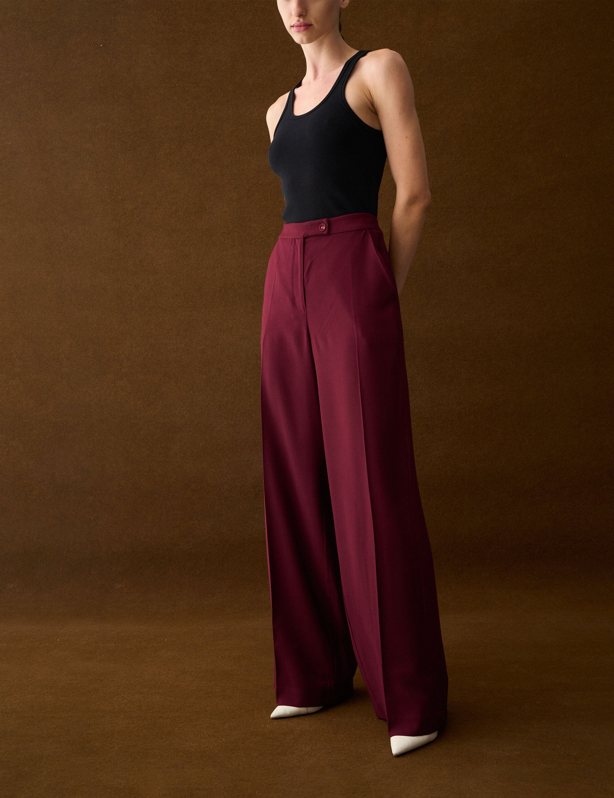 Calça Paulina Alfaiataria Bordeaux