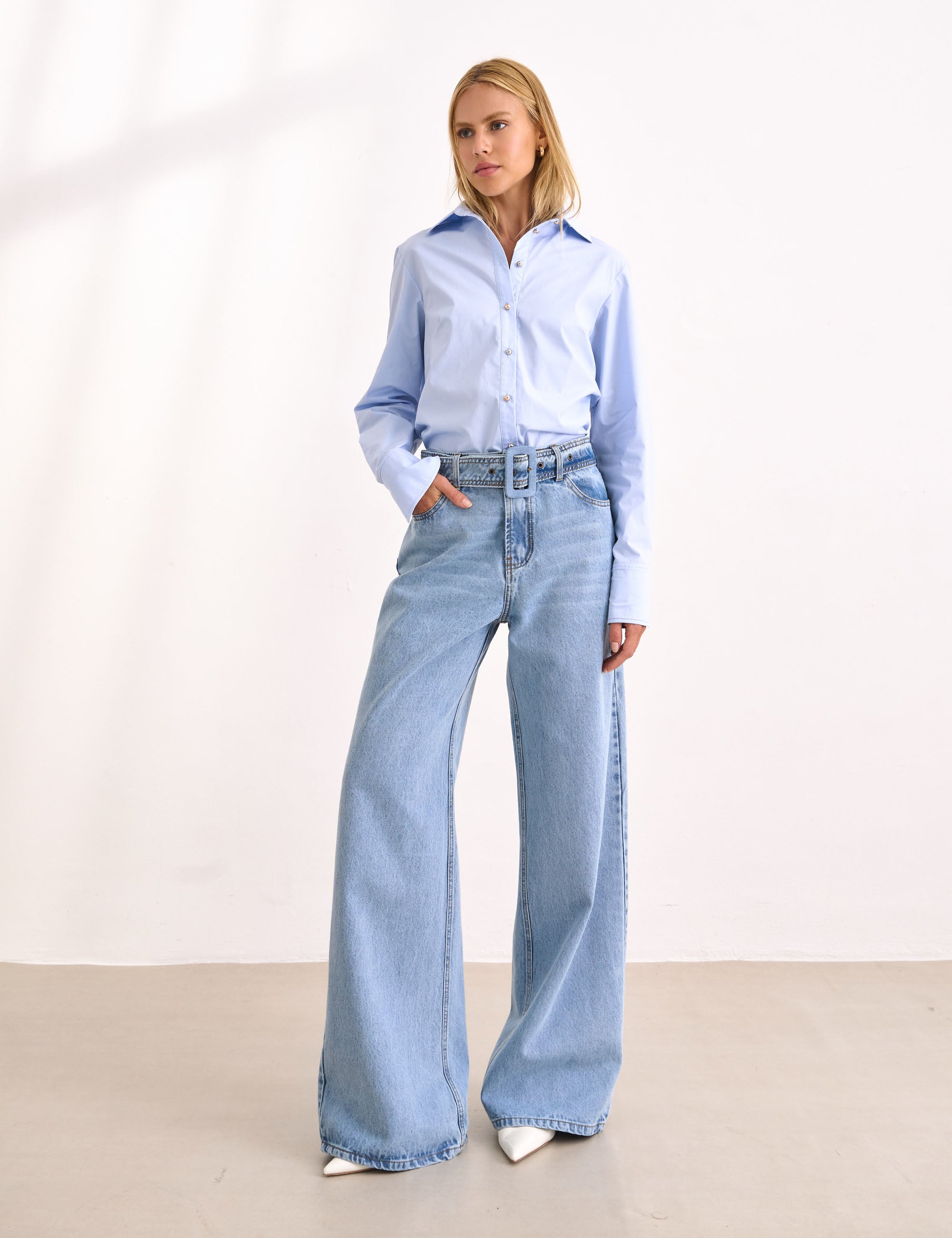 Calça Angy Denim Claro