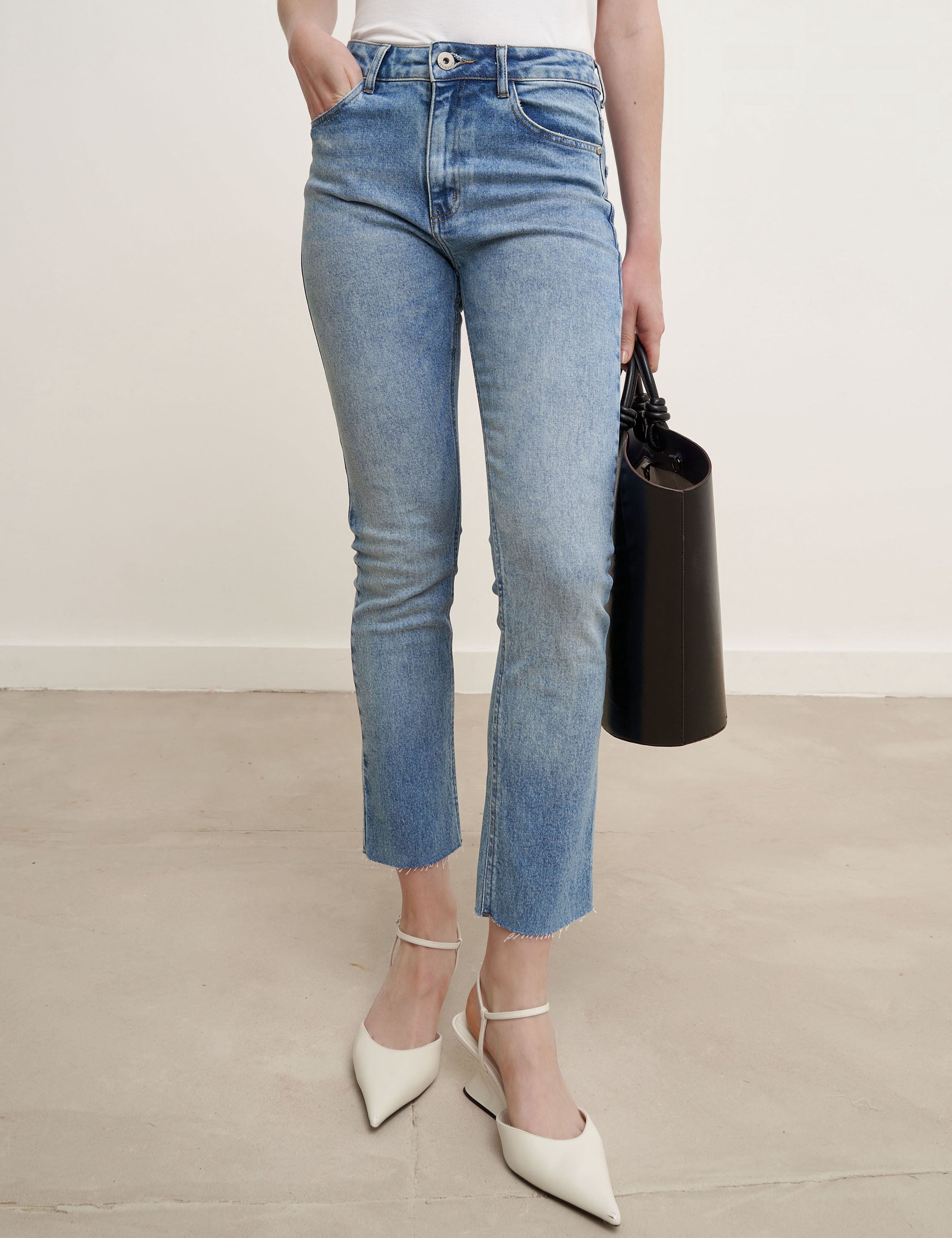 Calça Reta Helena Jeans Claro