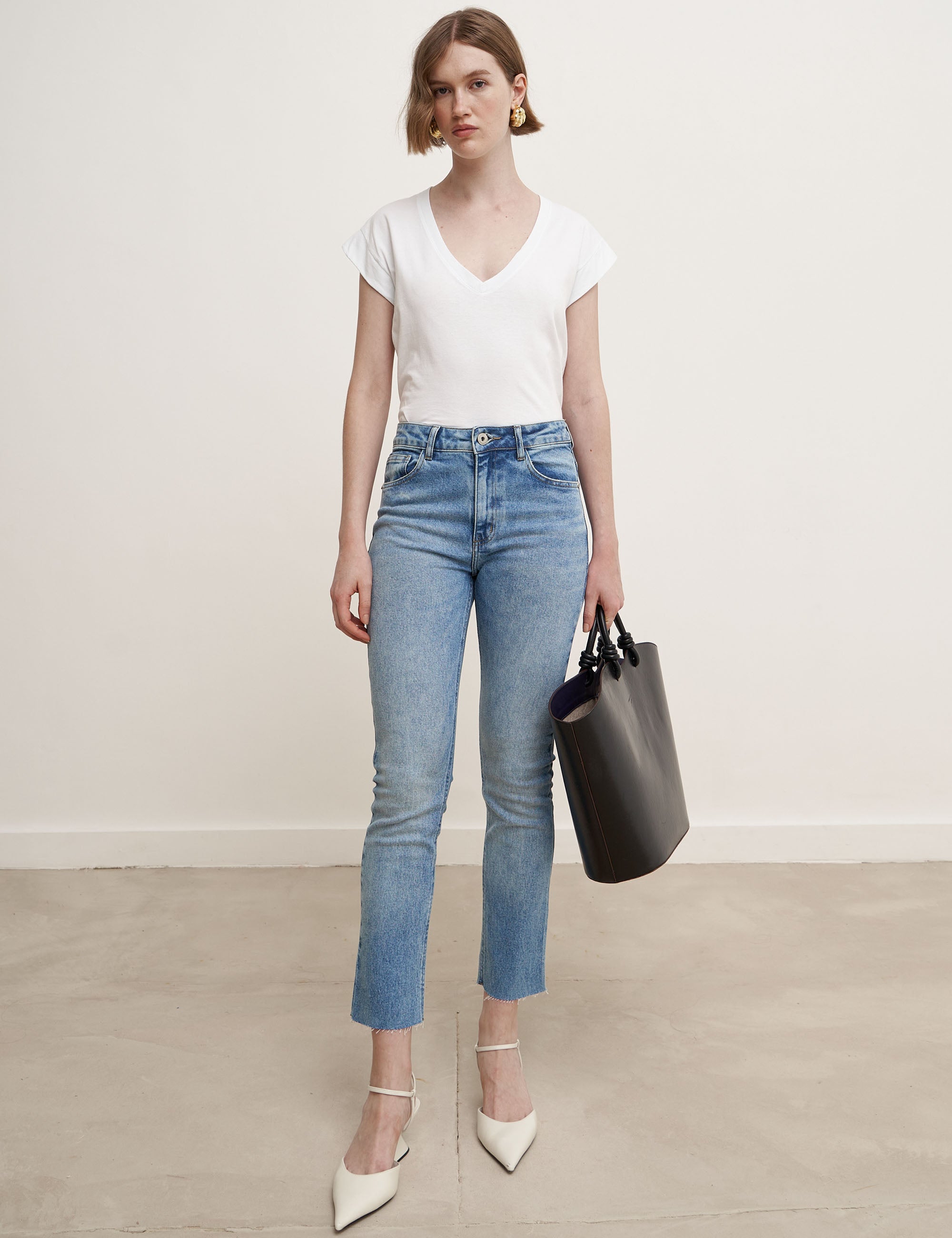 Calça Reta Helena Jeans Claro