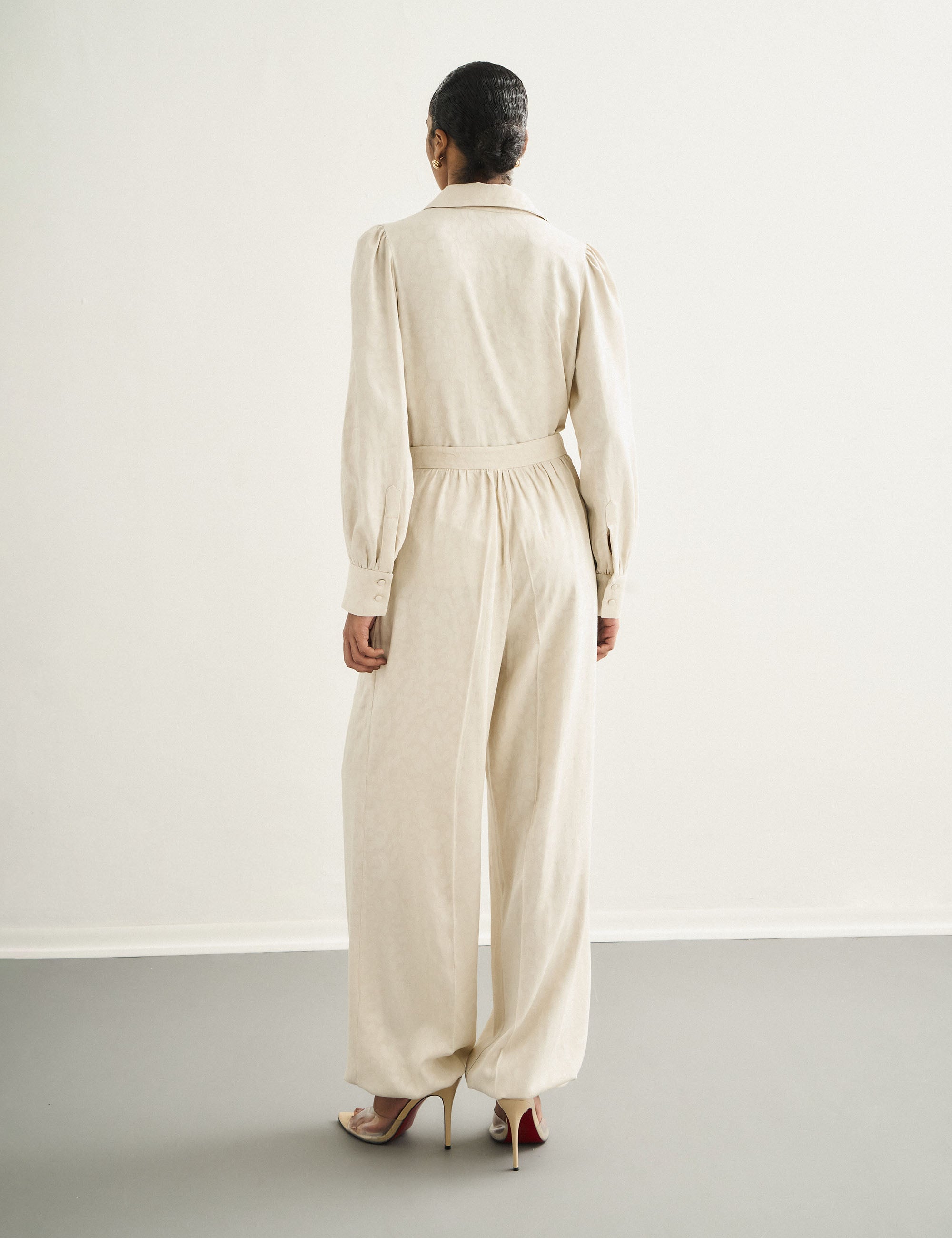 Calça Sandra Jacquard Porcelena