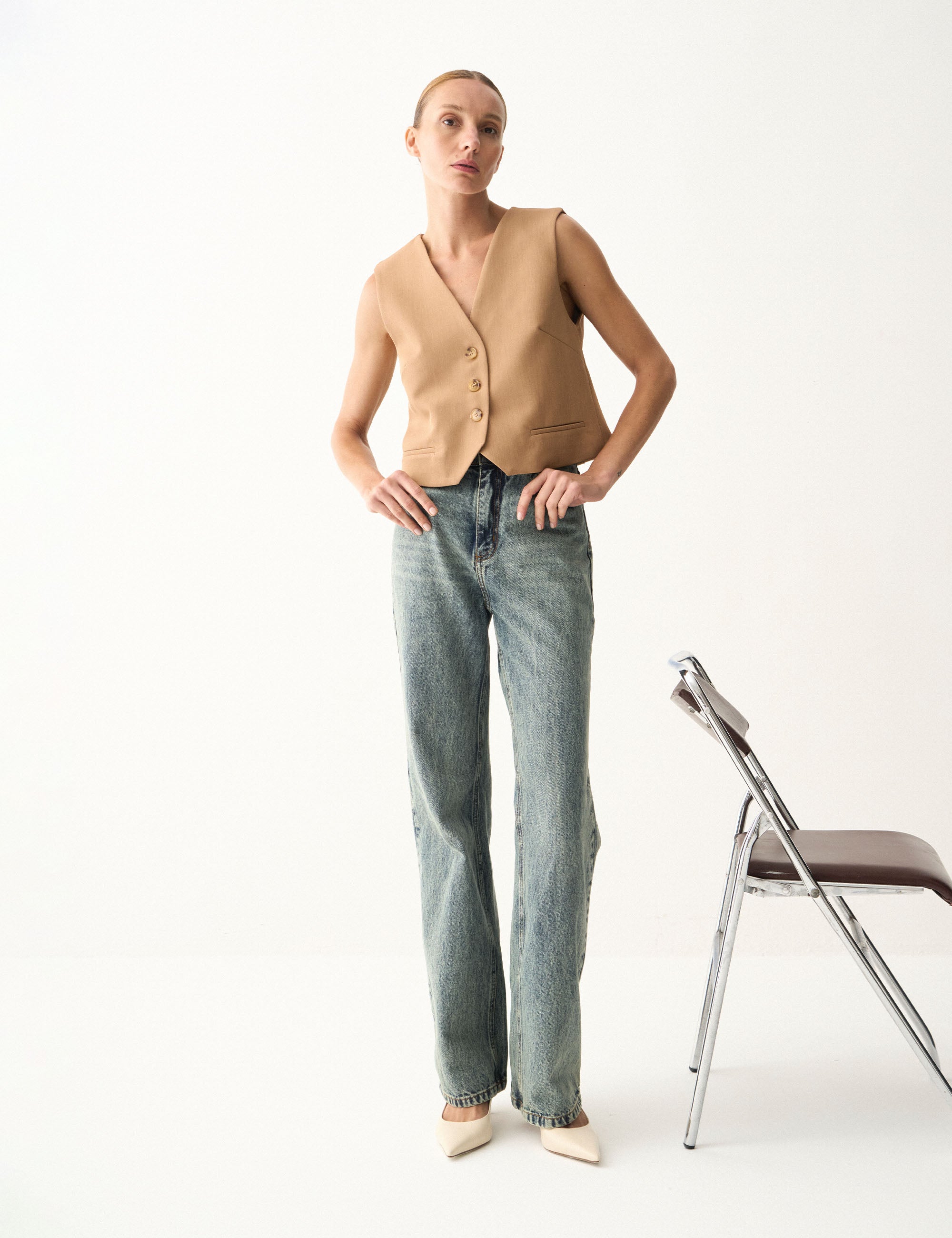 Calça Stephani Denim Jeans Médio