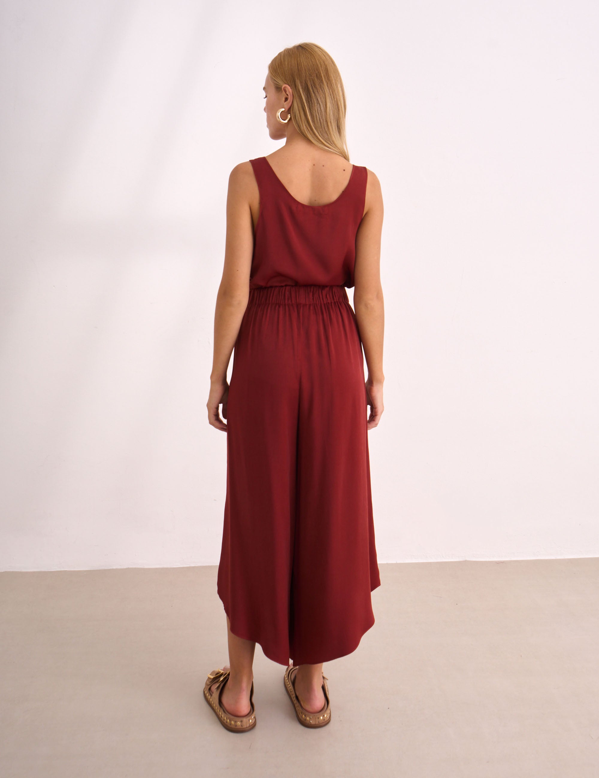 Calça Violett Cetim Vermelho