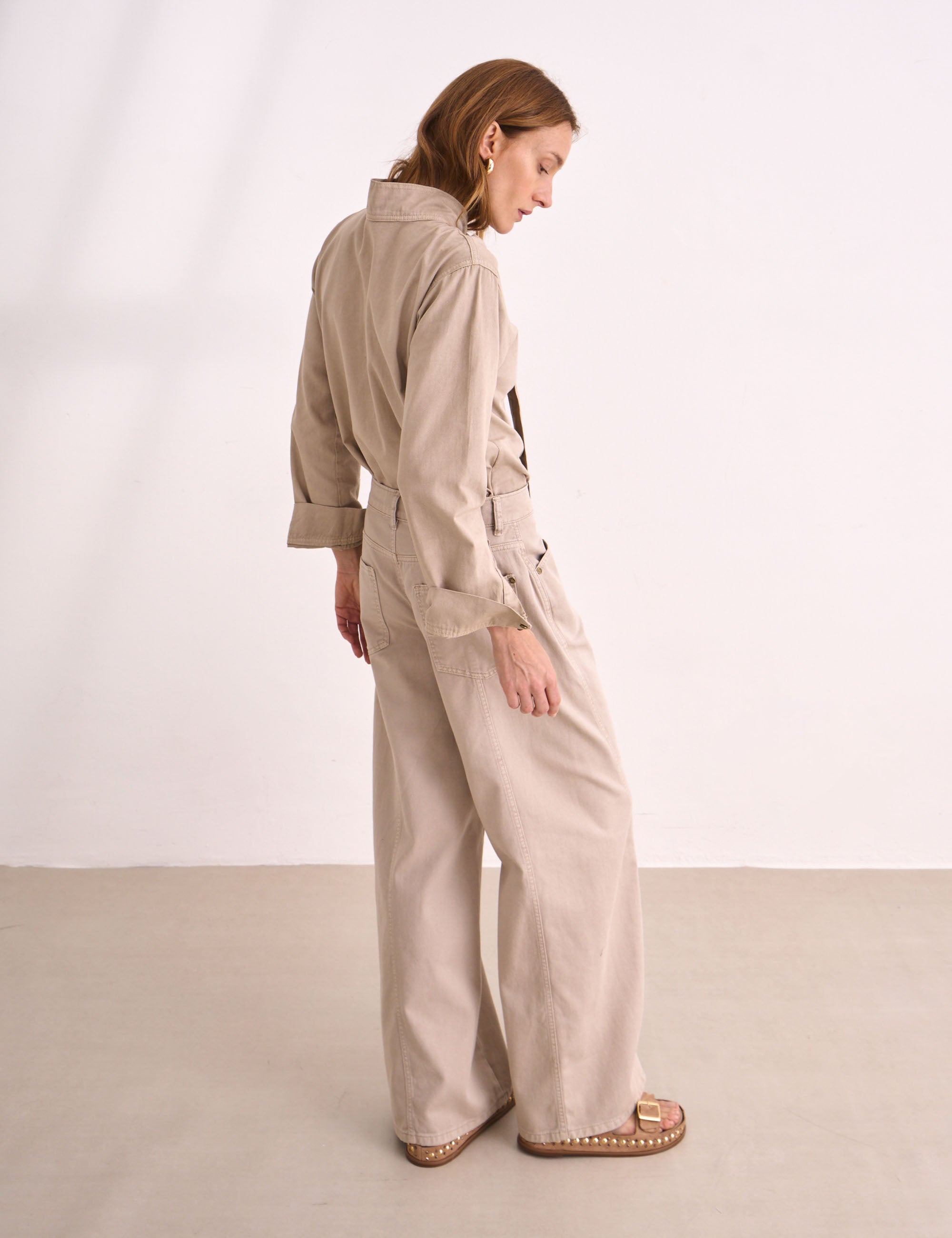 Calça Zoe Sarja Areia