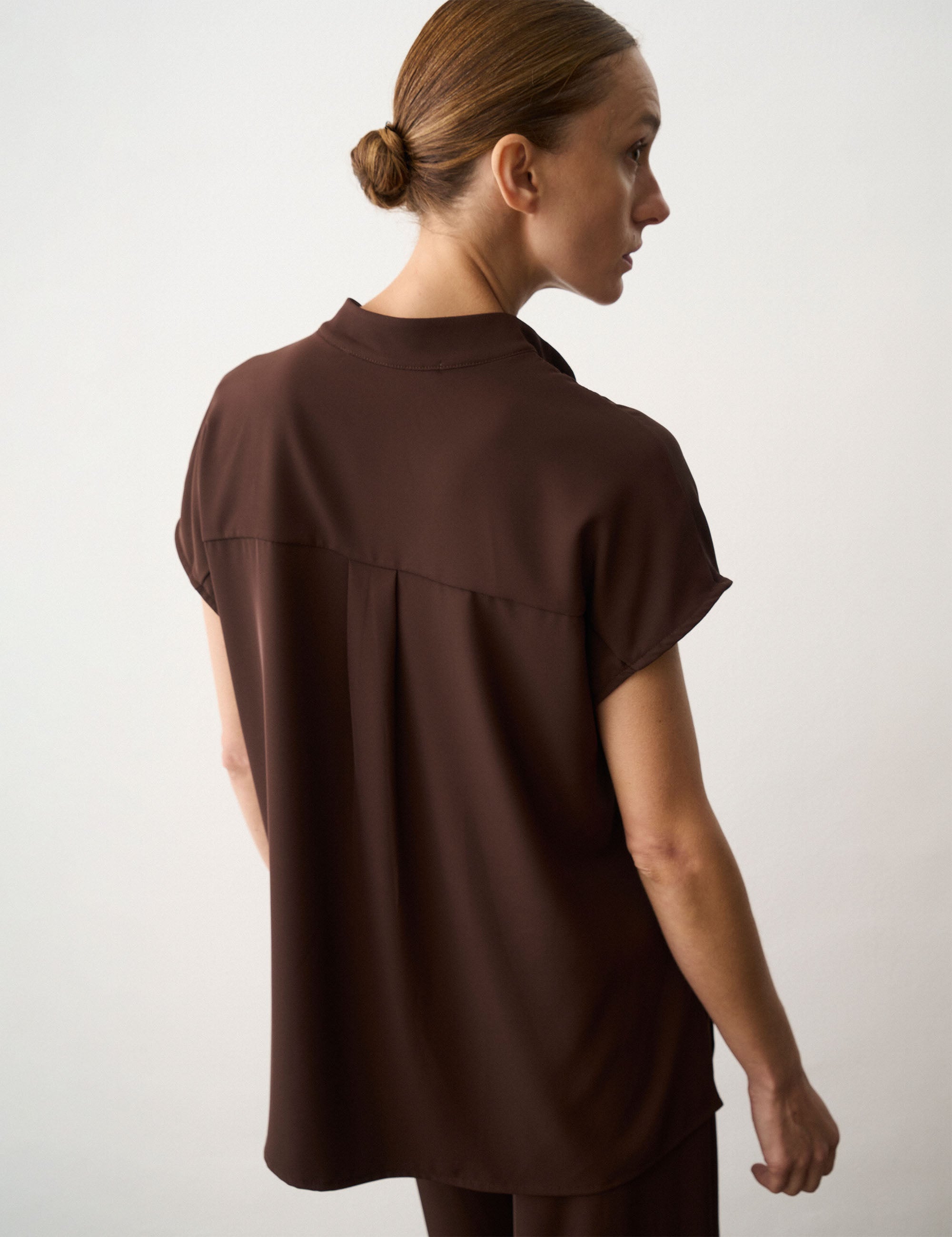 Camisa Anna Fluida Marrom