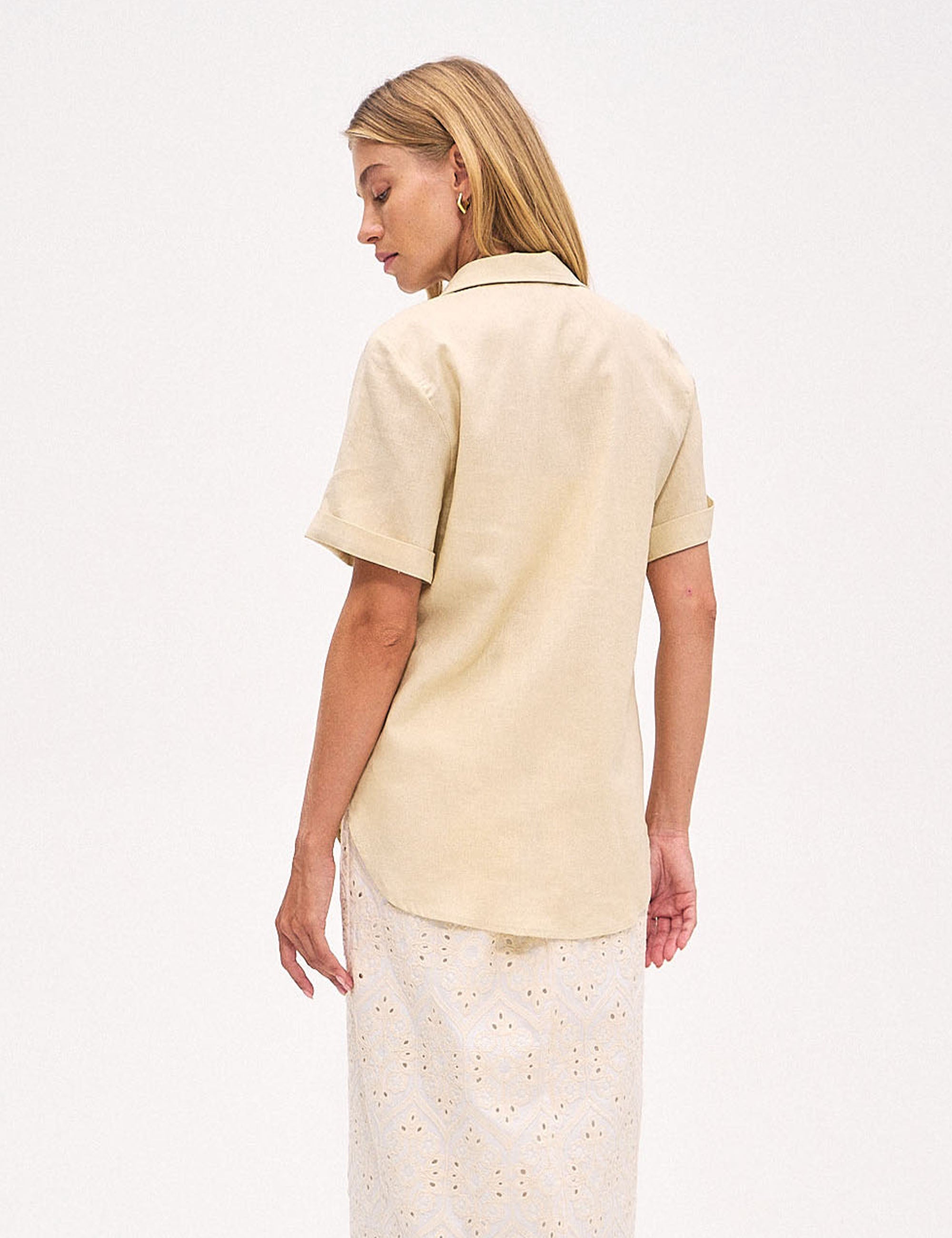 Camisa Ayla Linho Areia
