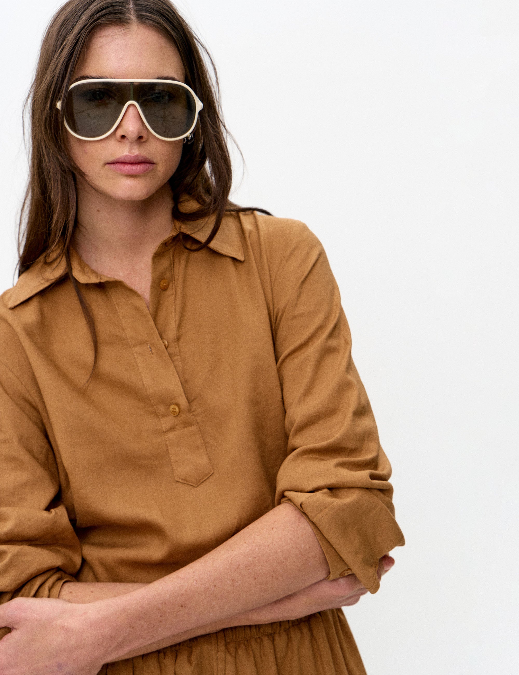 Camisa Ceci Viscolinho Pecan