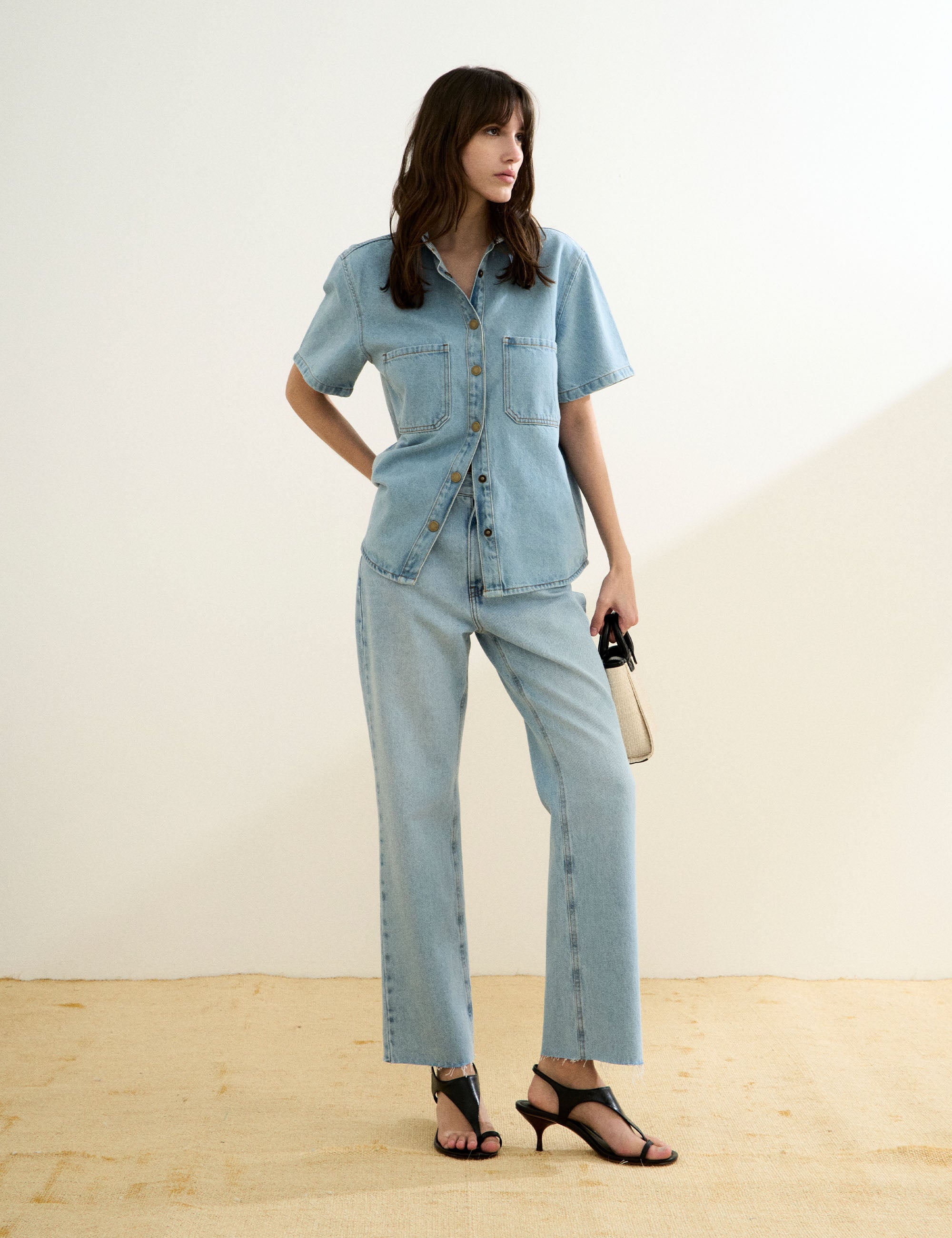 Camisa Cindy Denim Jeans Claro