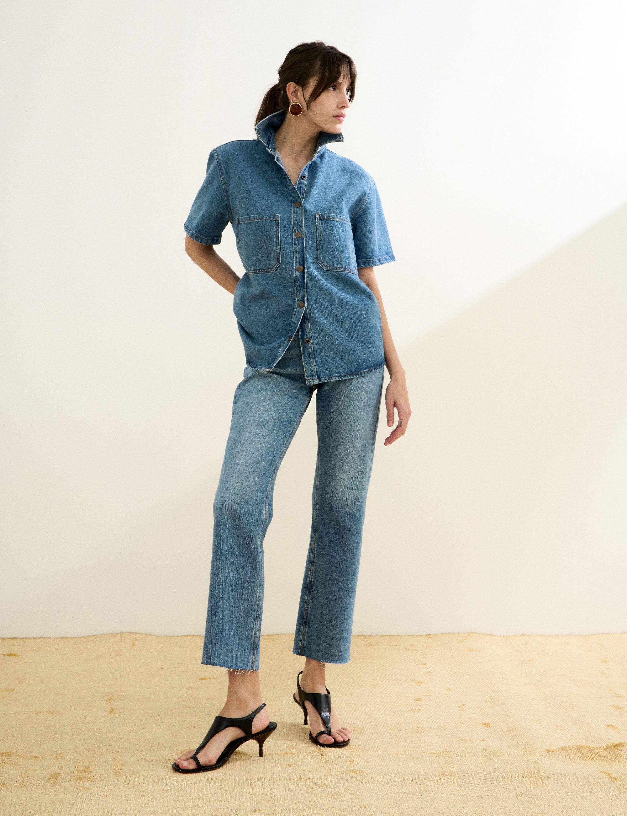 Camisa Cindy Denim Jeans Medio