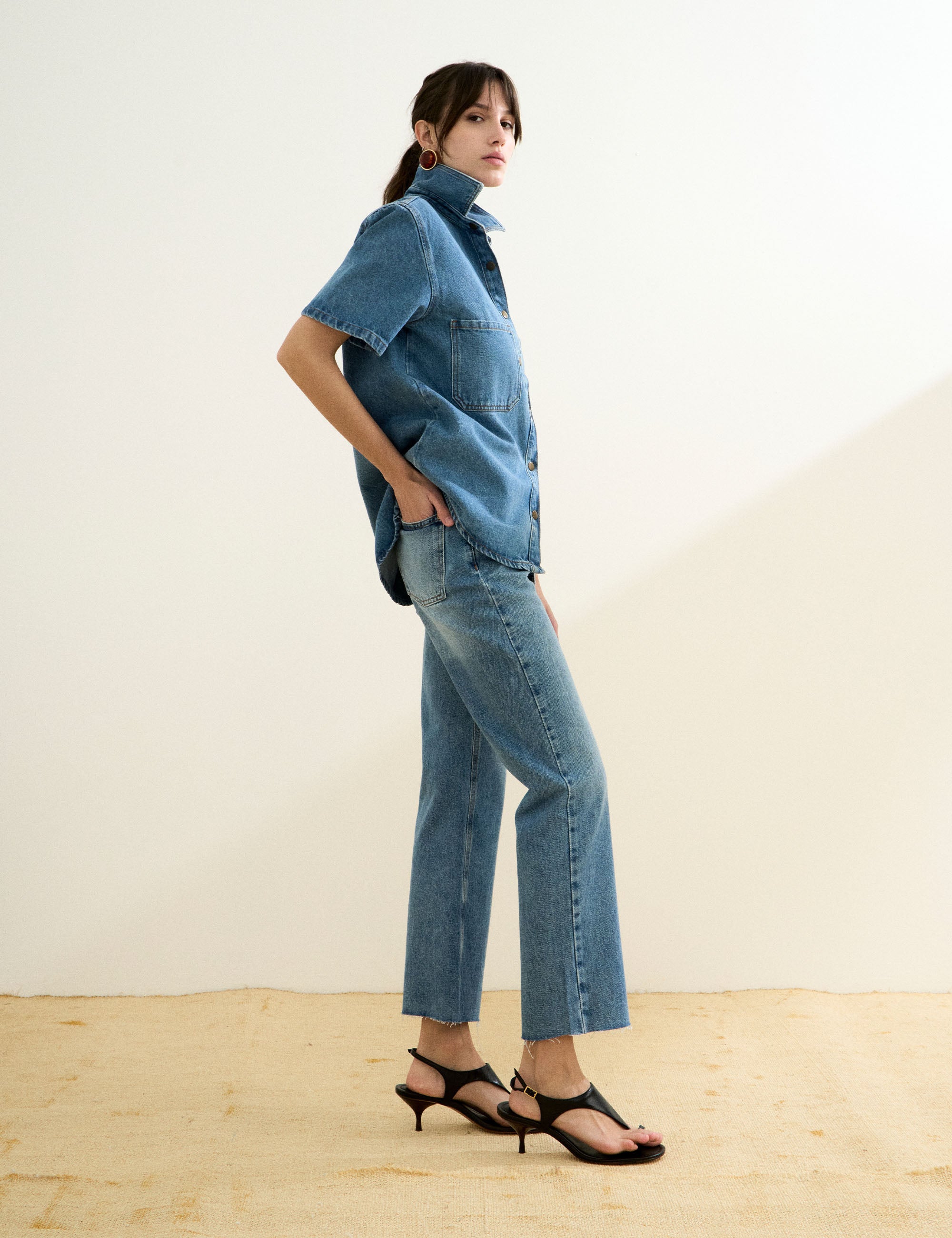 Camisa Cindy Denim Jeans Medio