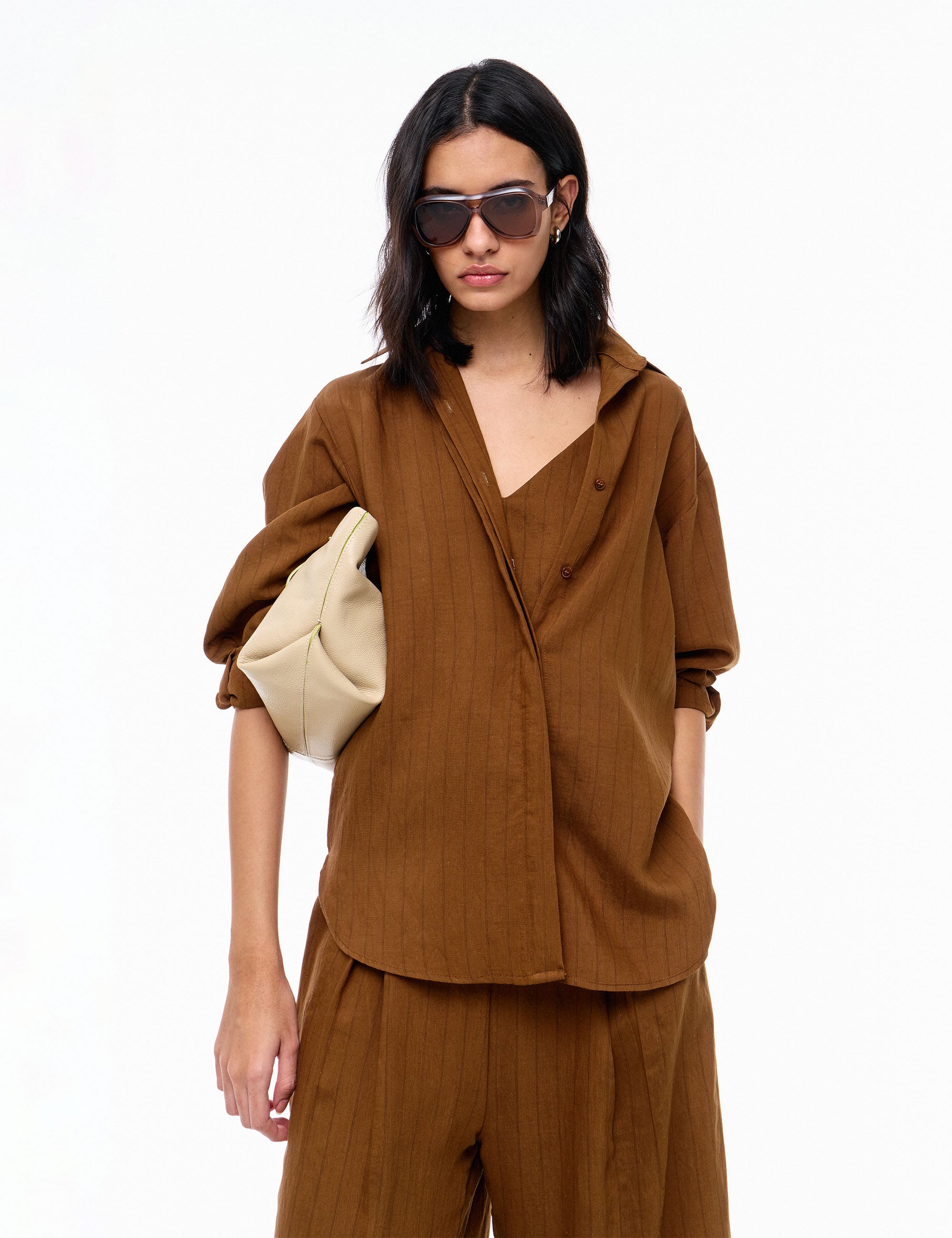 Camisa Emanuelly Rayon Marrom