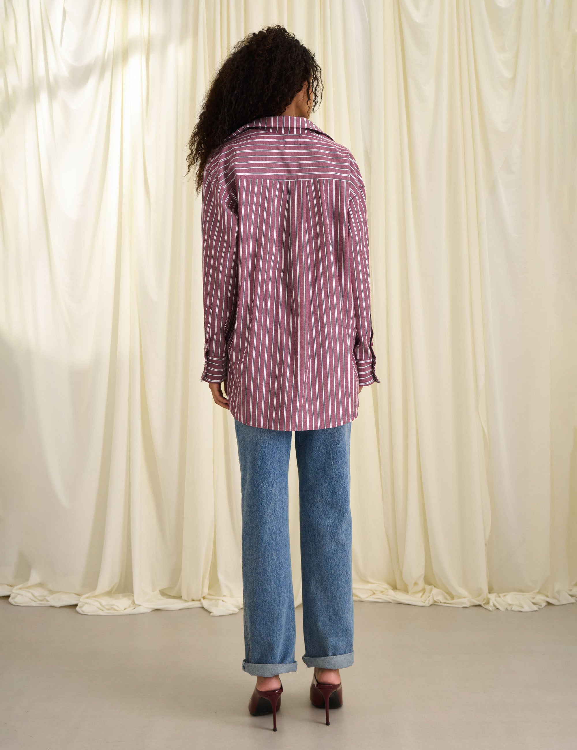 Camisa Fabiana Tricoline Bordeaux