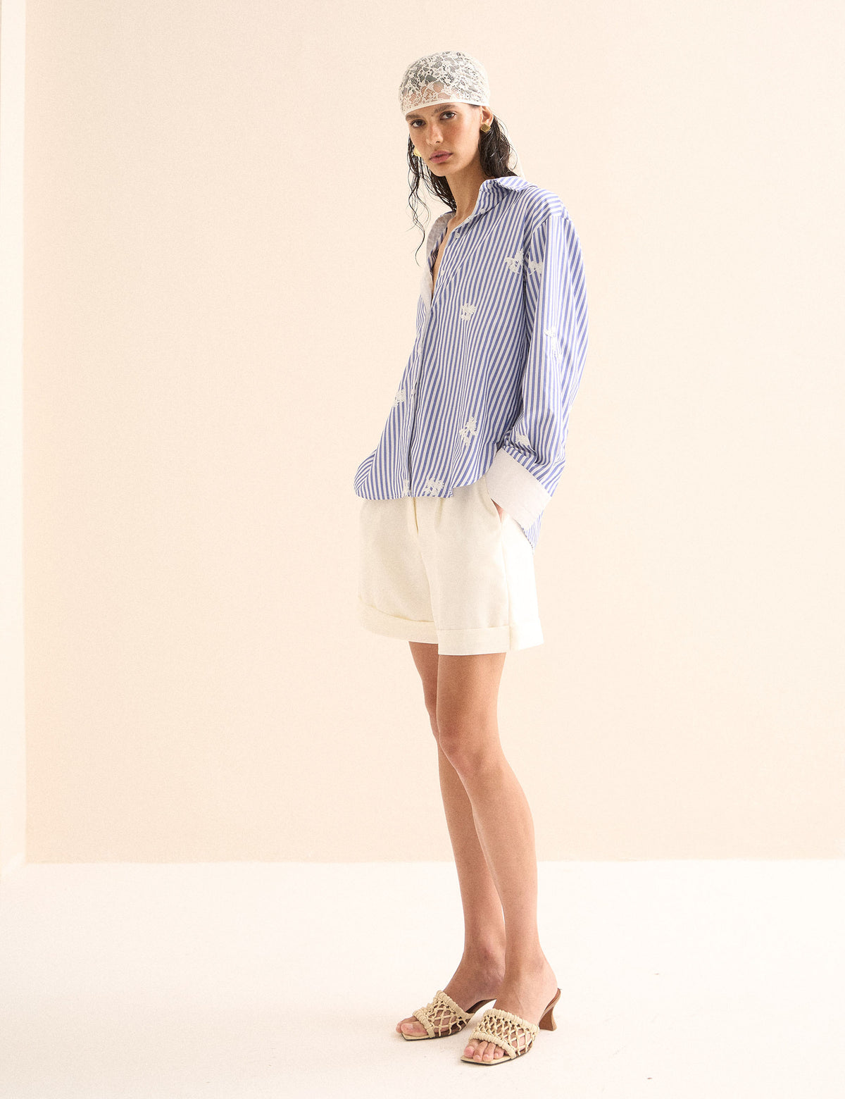 Camisa Laísa Tricoline Azul