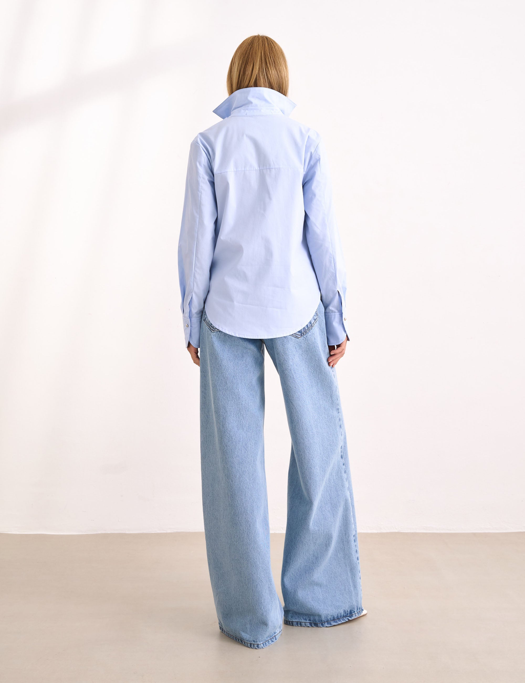 Camisa Lilie Tricoline Azul
