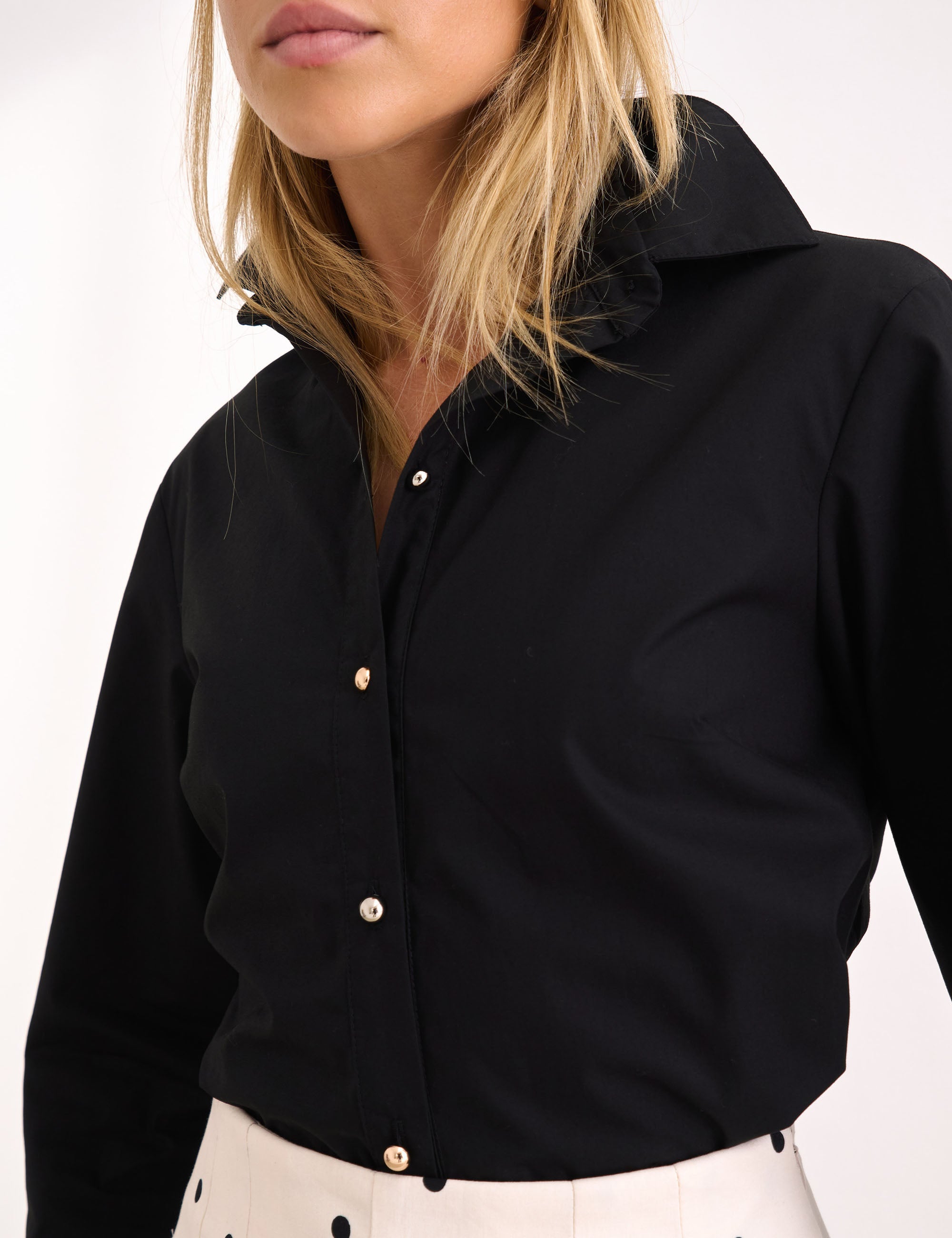 Camisa Lilie Tricoline Preto