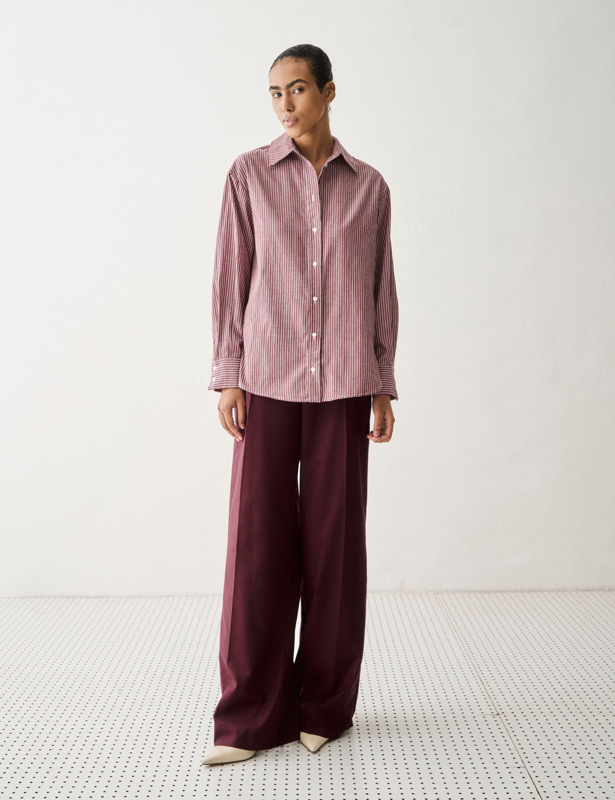 Camisa Love Tricoline Carmenere