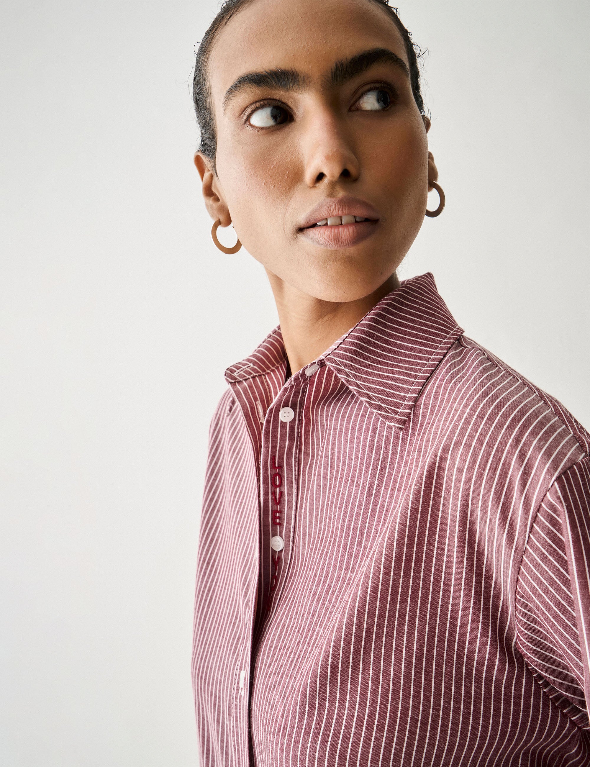 Camisa Love Tricoline Carmenere