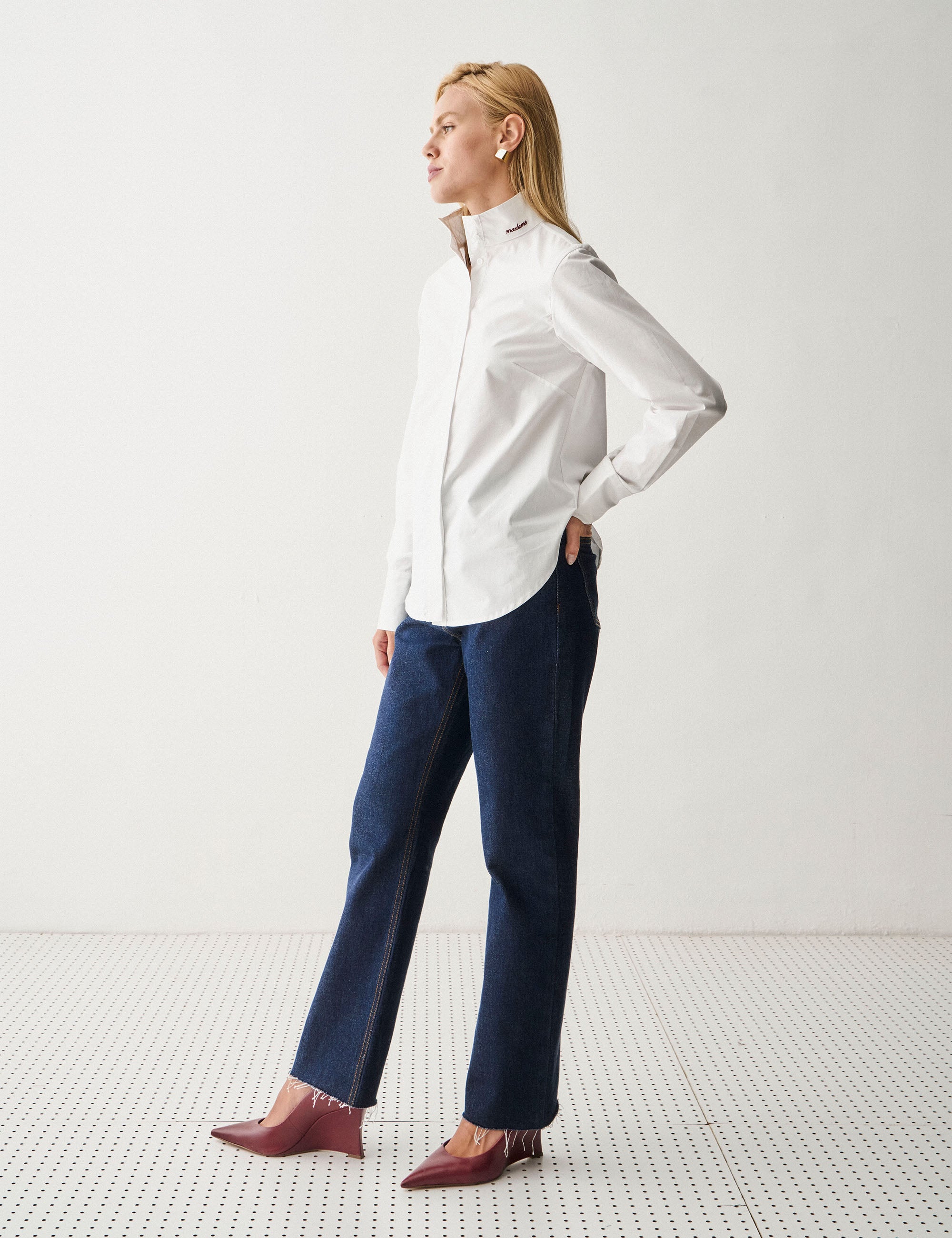 Camisa Madame Tricoline Off White