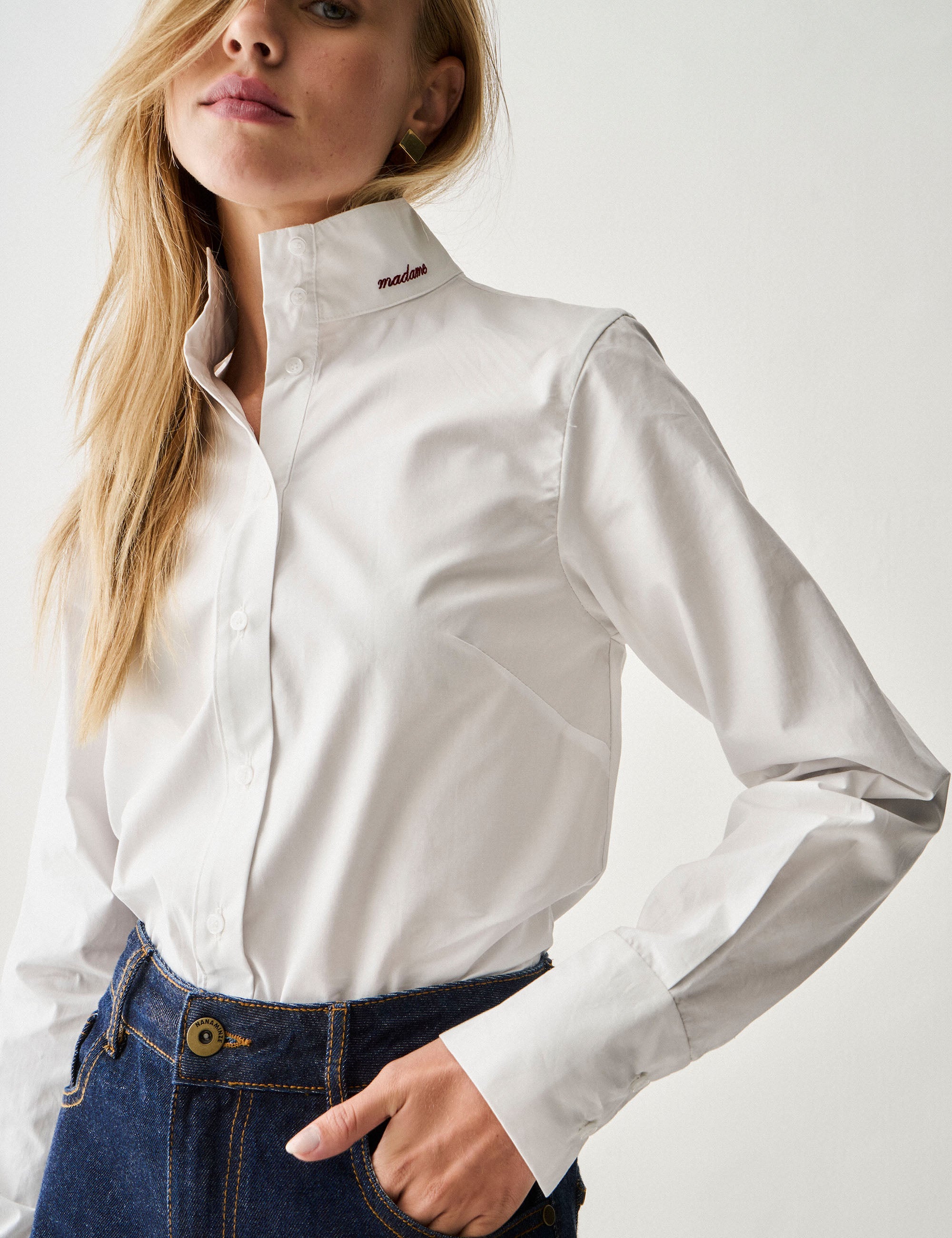 Camisa Madame Tricoline Off White