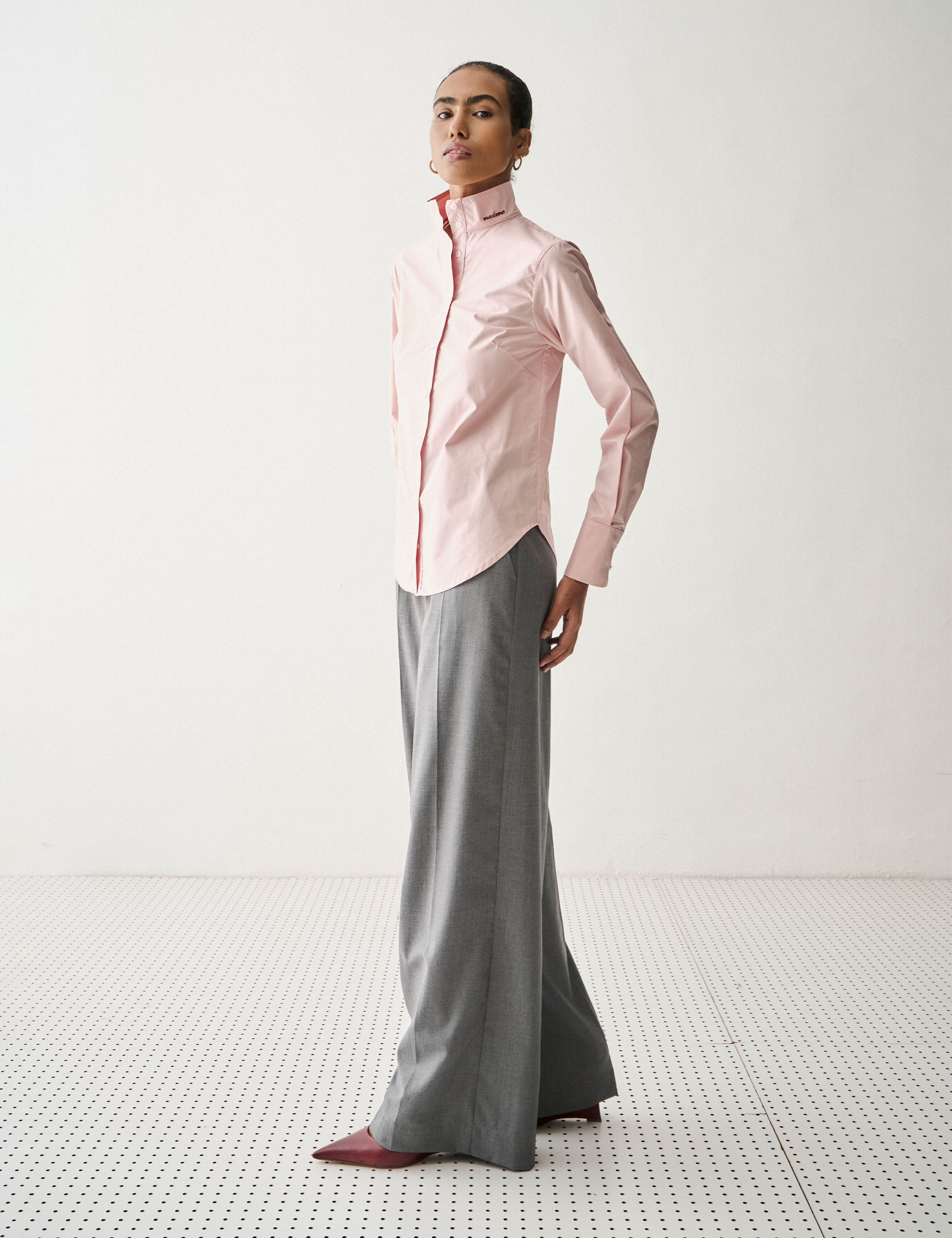 Camisa Madame Tricoline Rosa