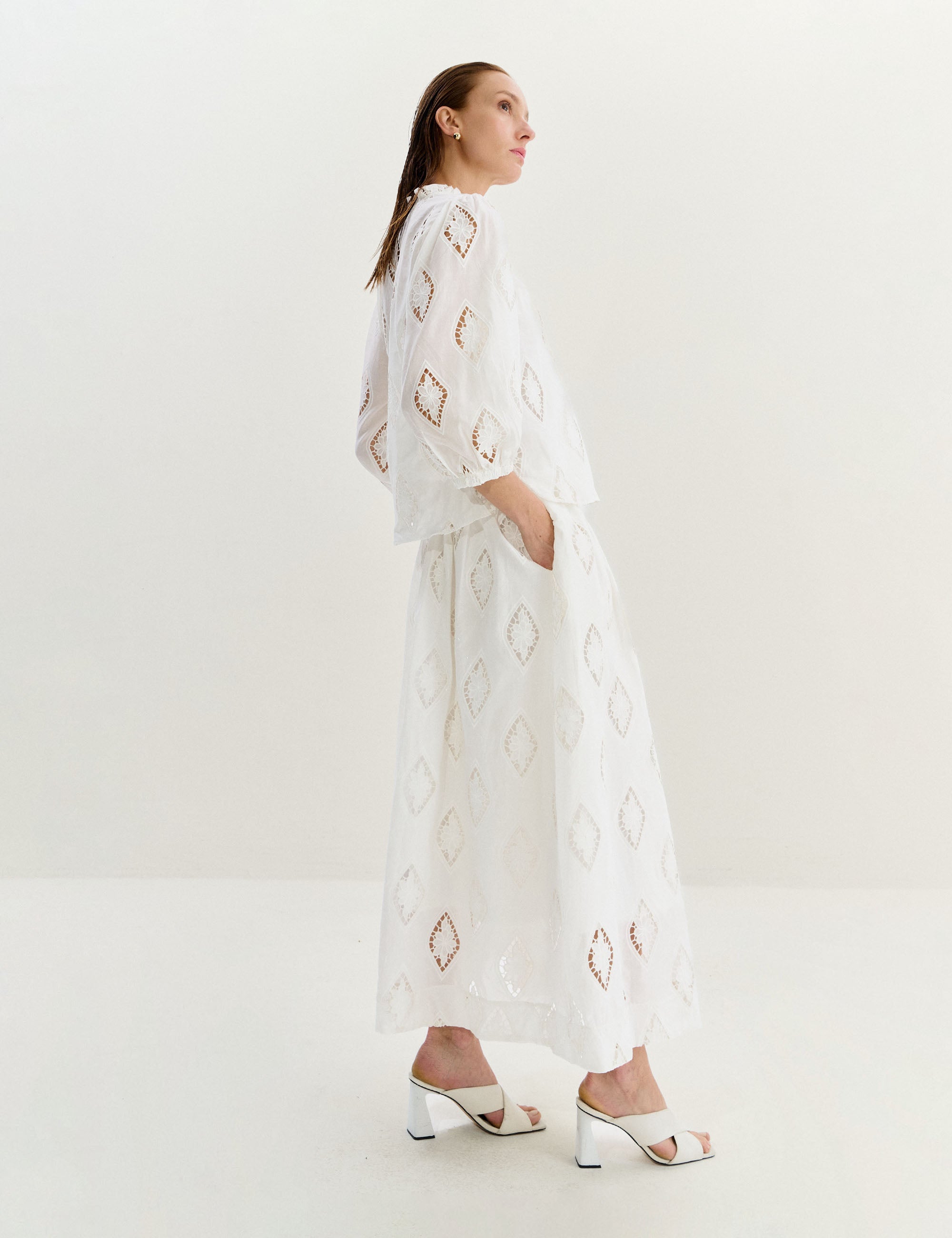 Camisa Maevie Laise Off White