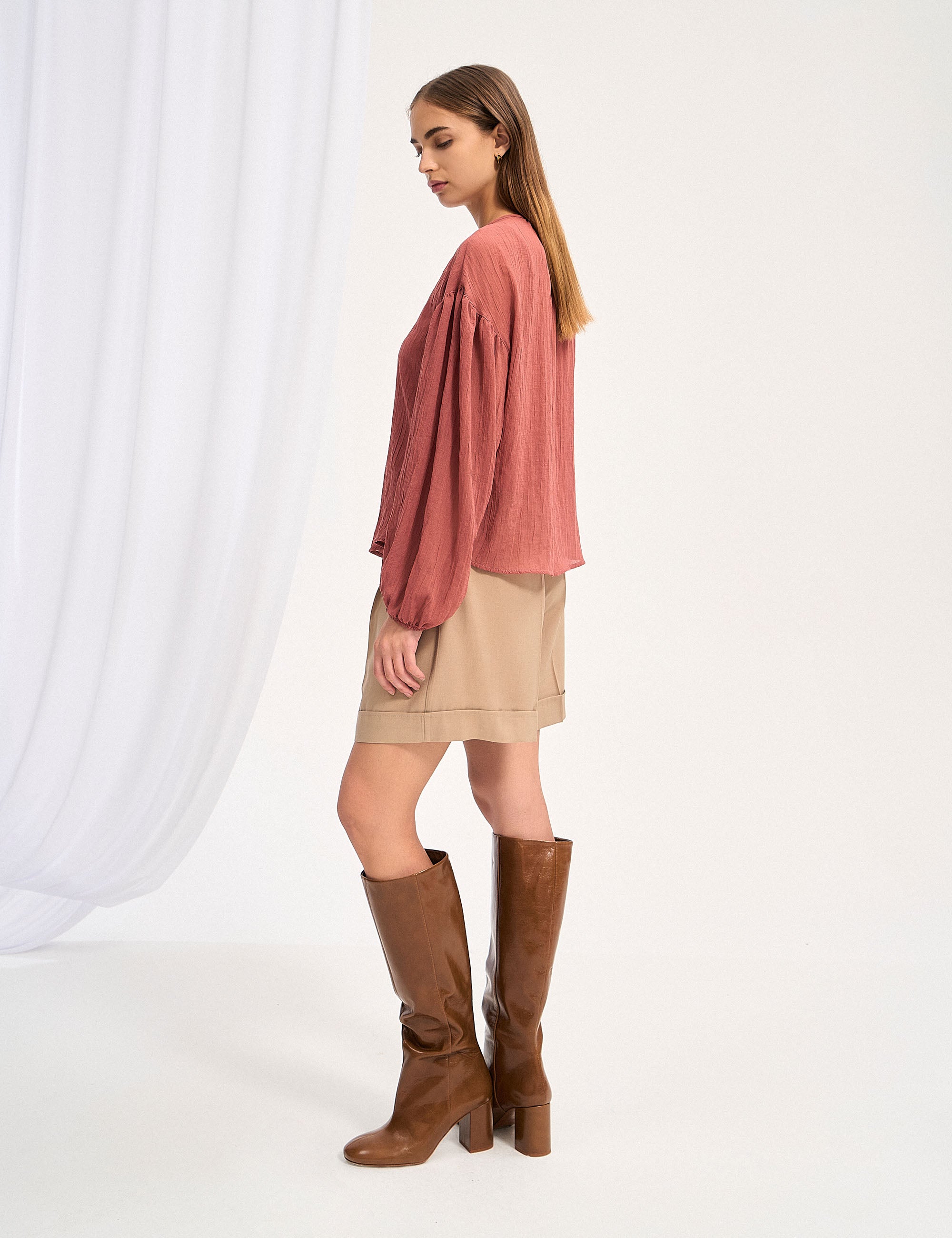 Camisa Melane Bufante Blush