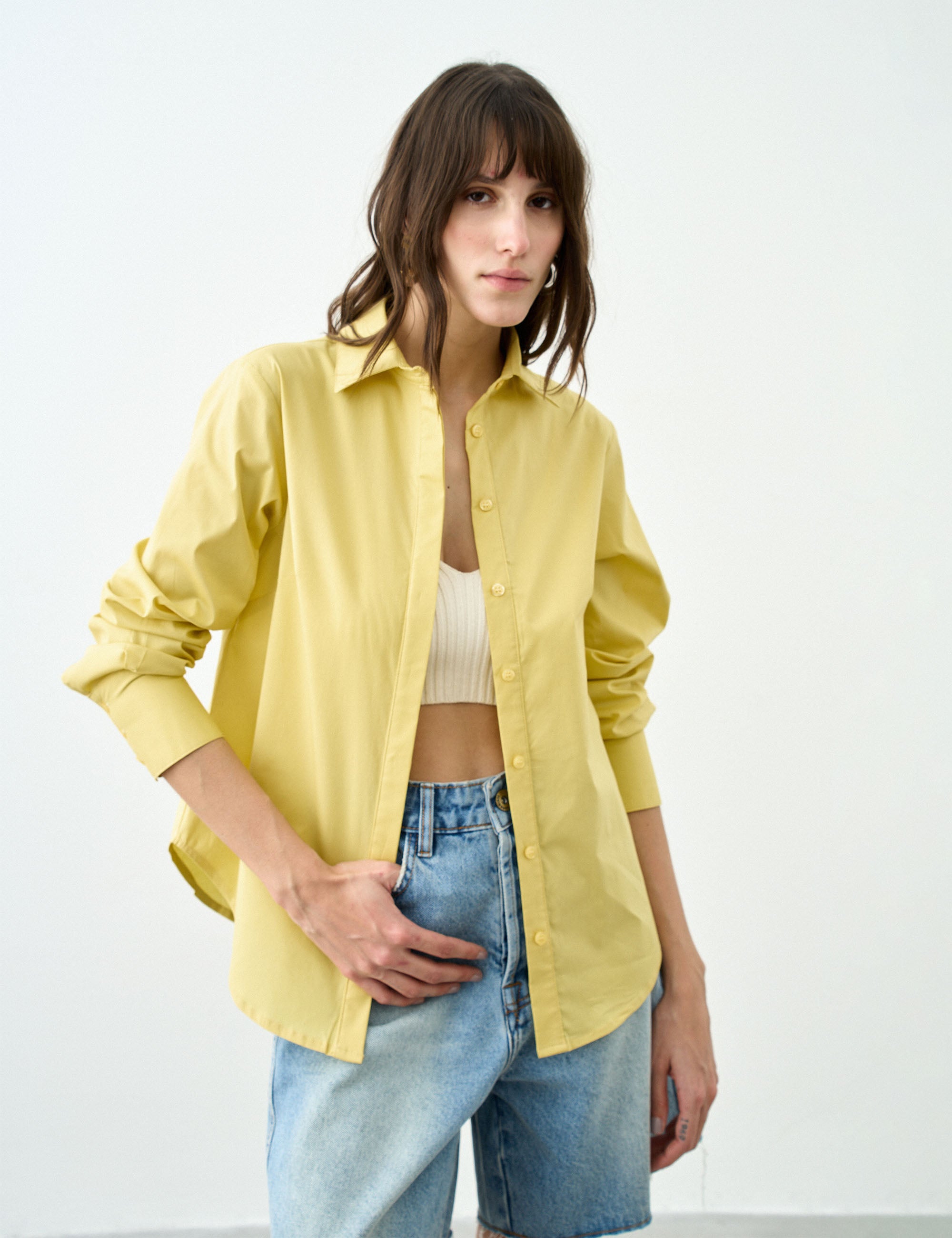 Camisa Milano Tricoline Amarelo