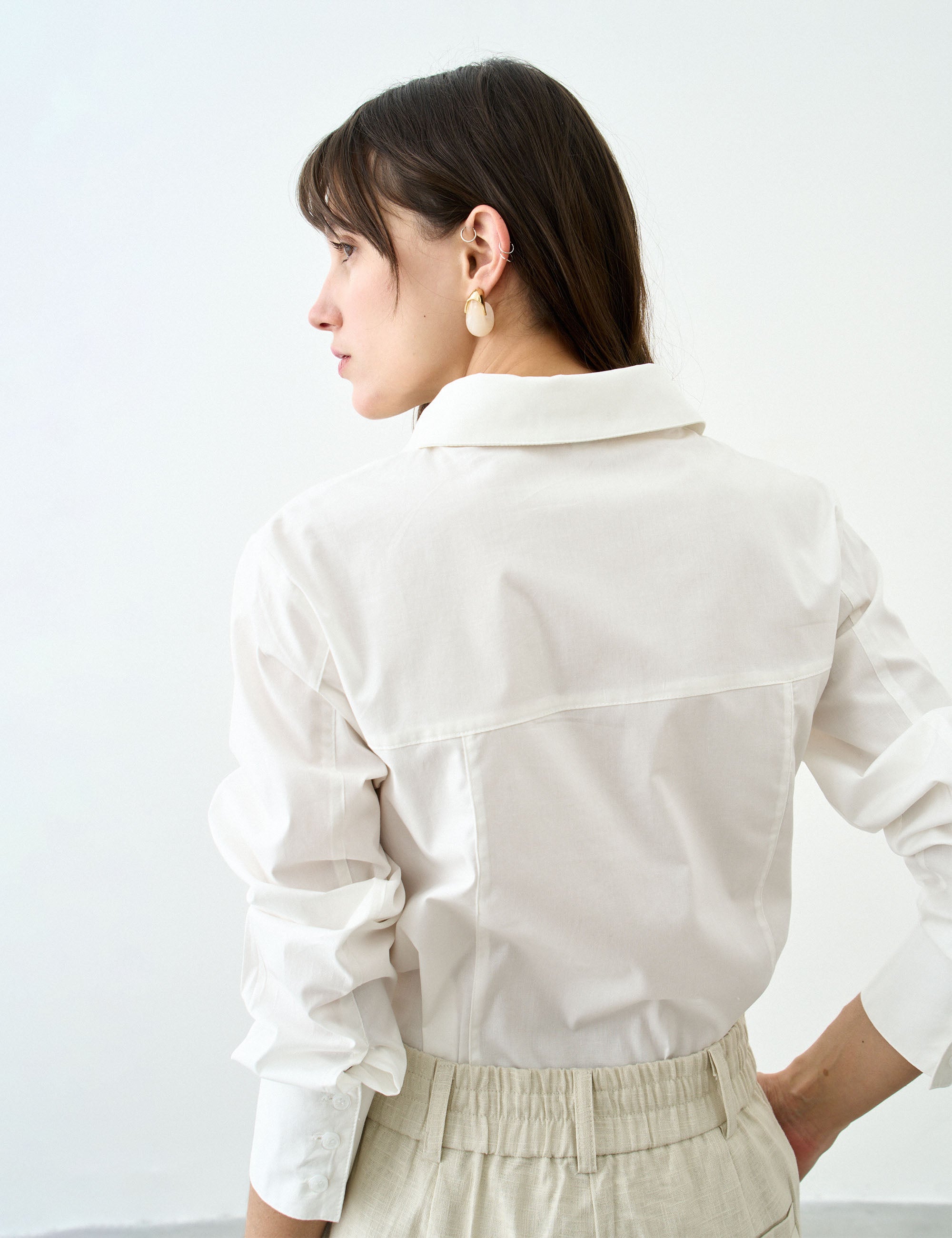 Camisa Milano Tricoline Off White