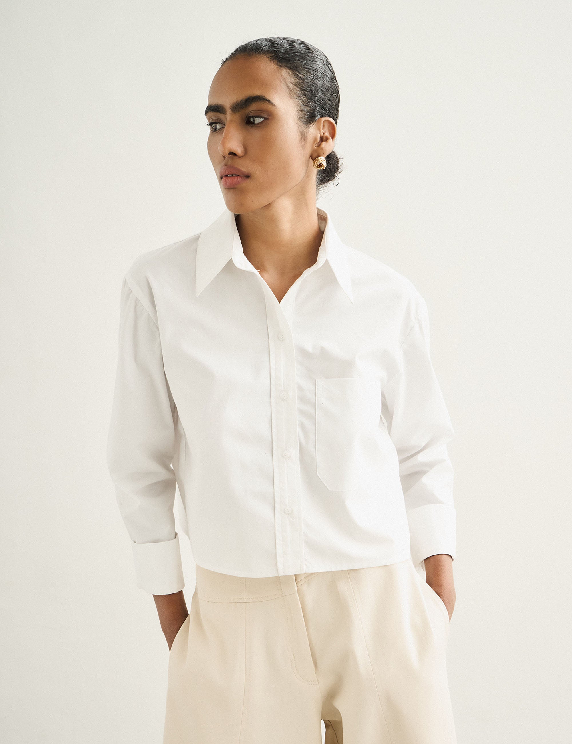 Camisa Muse Tricoline Off White