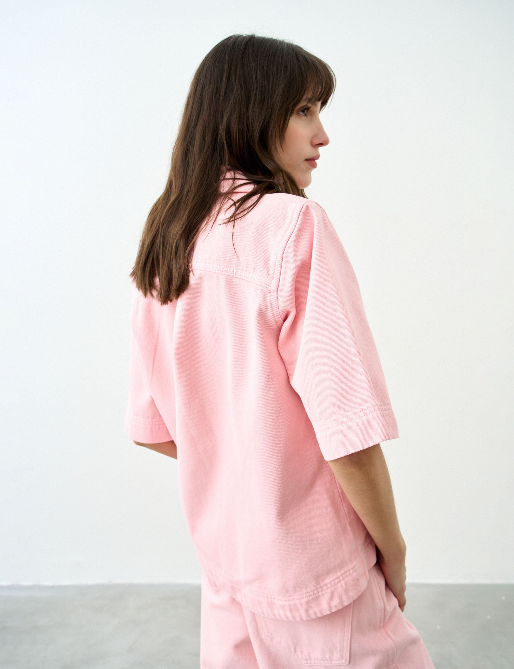 Camisa Natalie Denim Rosa