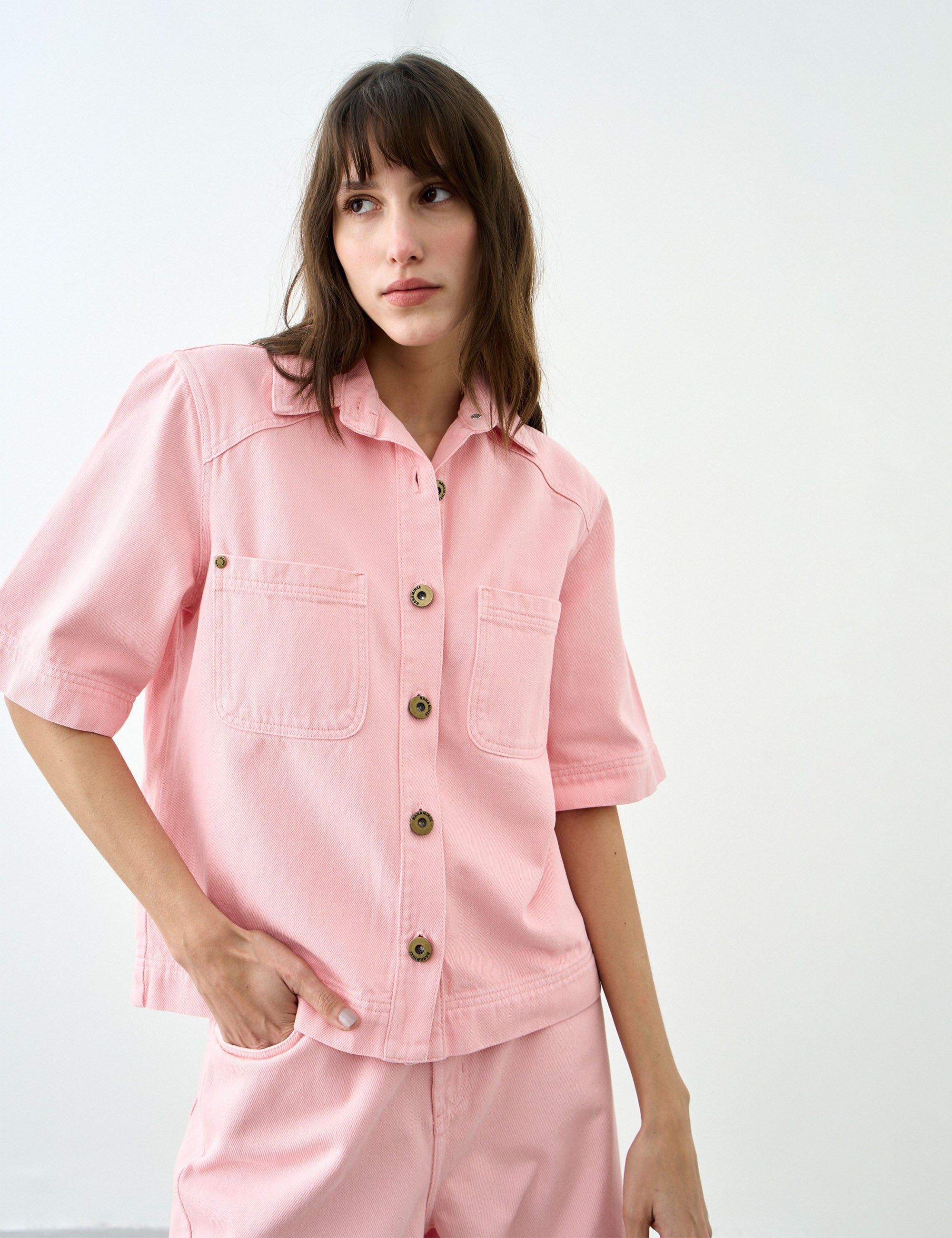 Camisa Natalie Denim Rosa