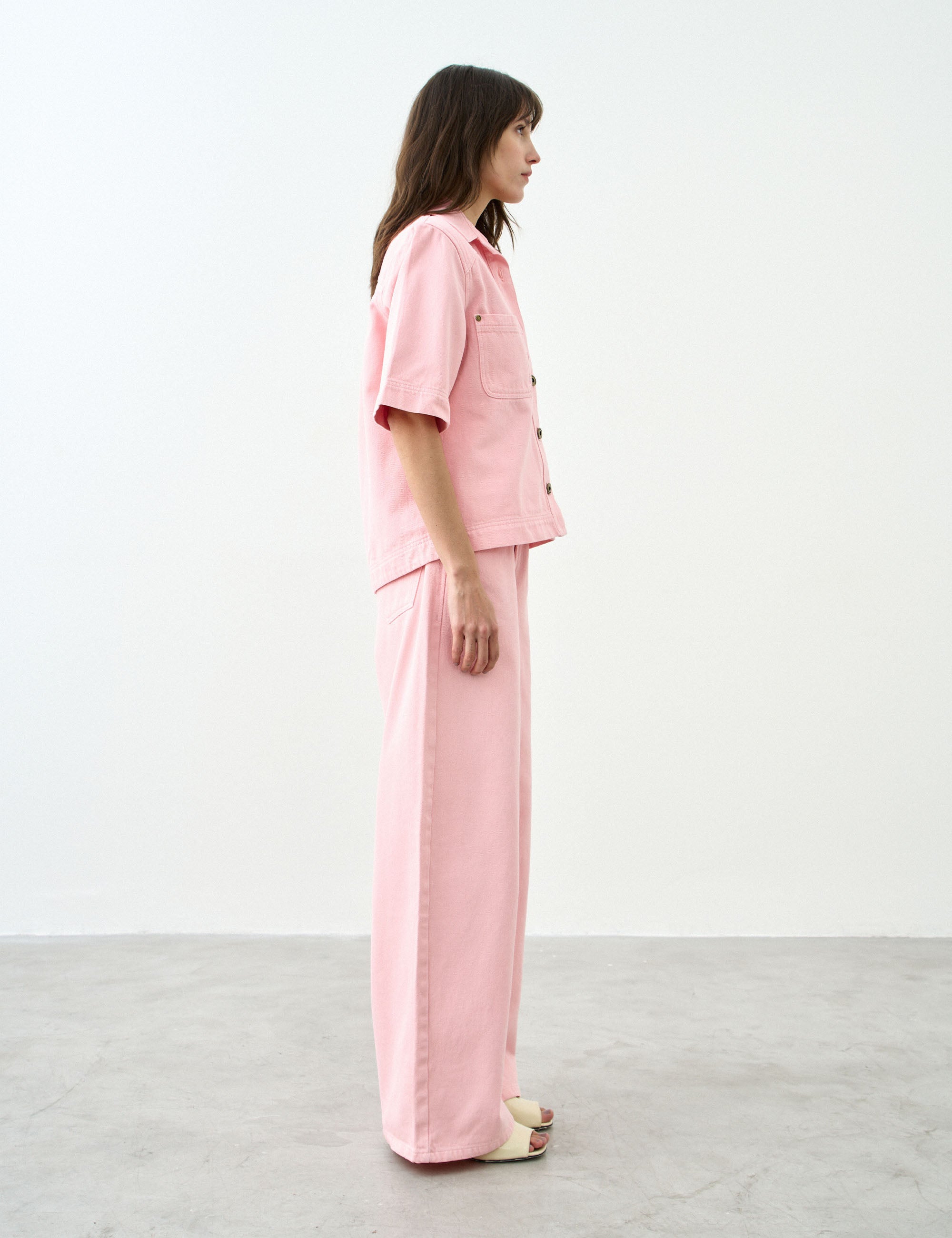 Camisa Natalie Denim Rosa