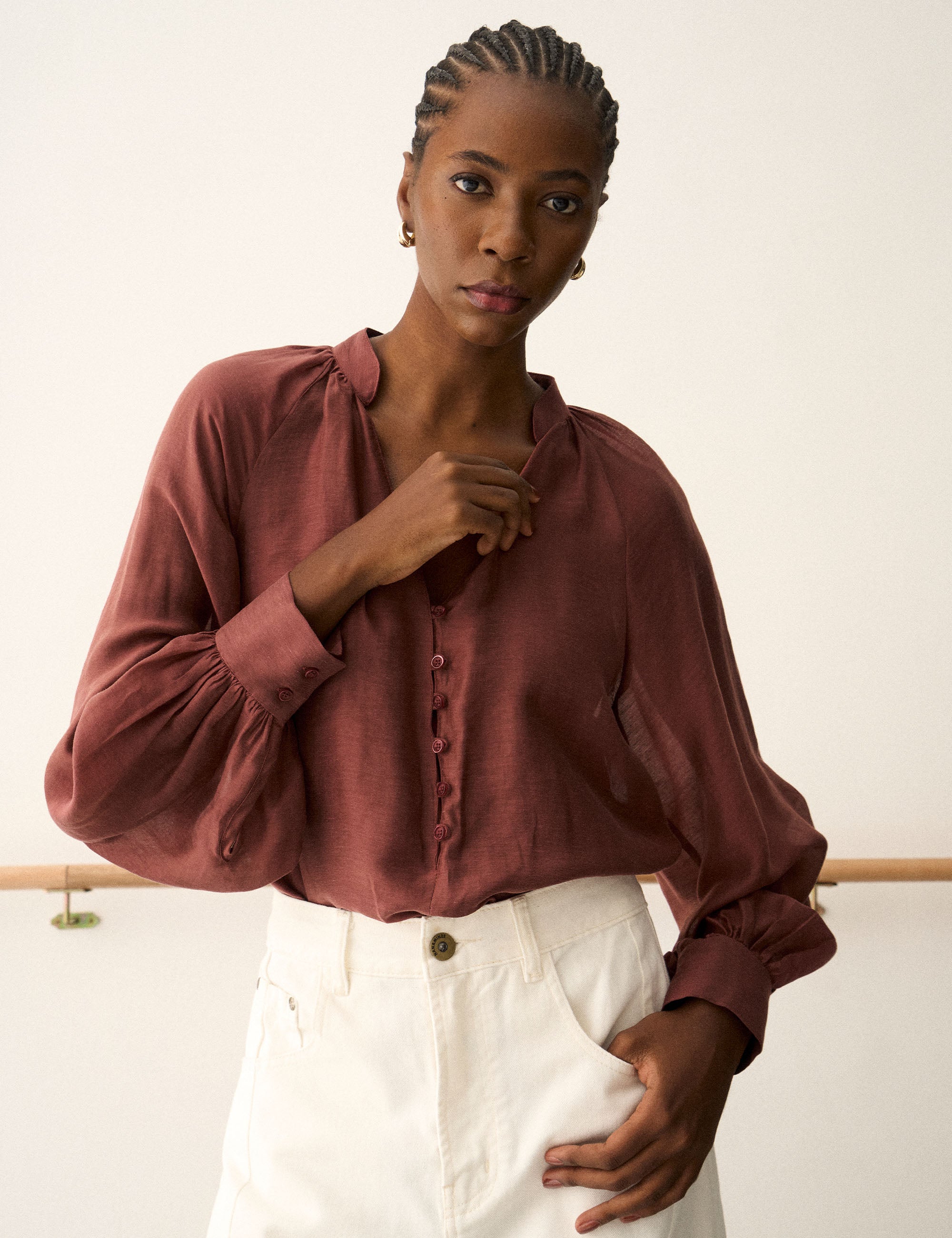 Camisa Noemi Liocel Marrom