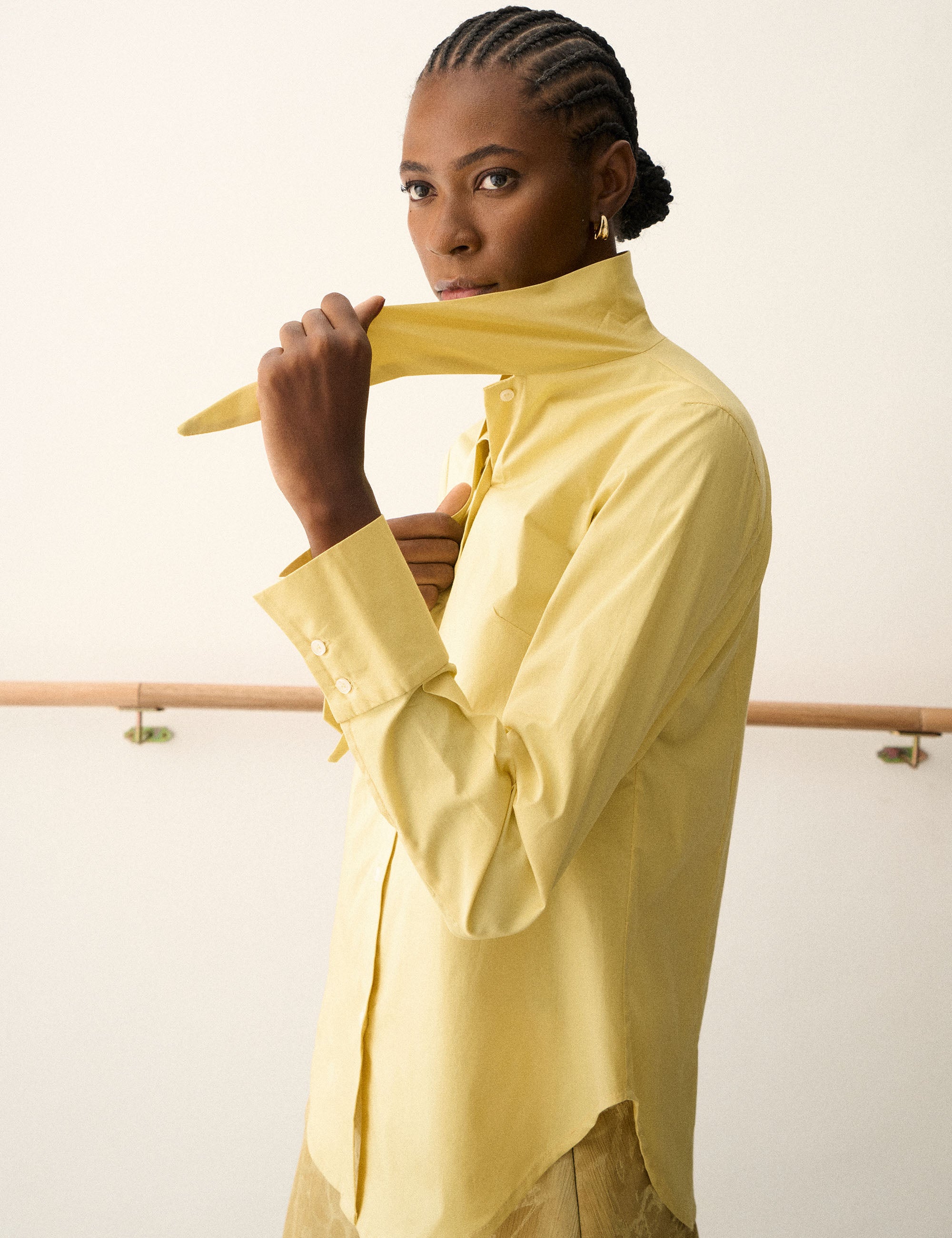 Camisa Odette Tricoline Amarelo