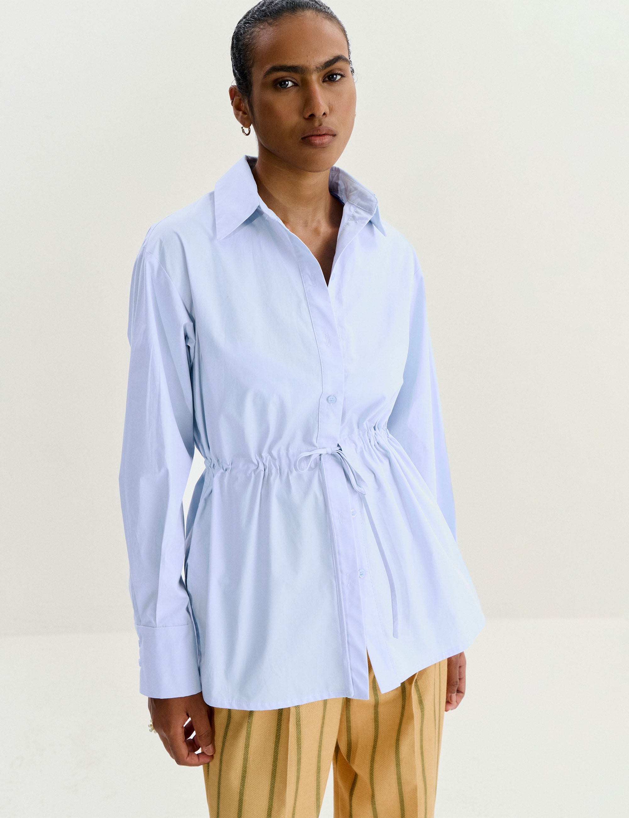 Camisa Paola Tricoline Azul