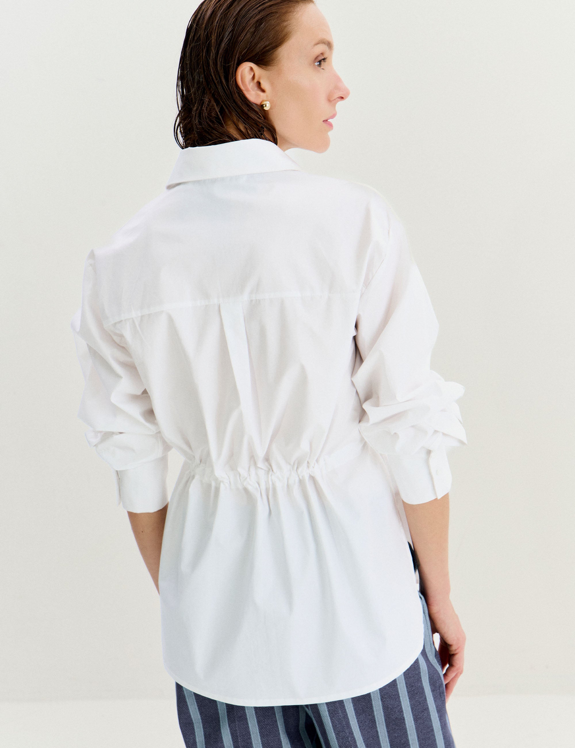 Camisa Paola Tricoline Off White