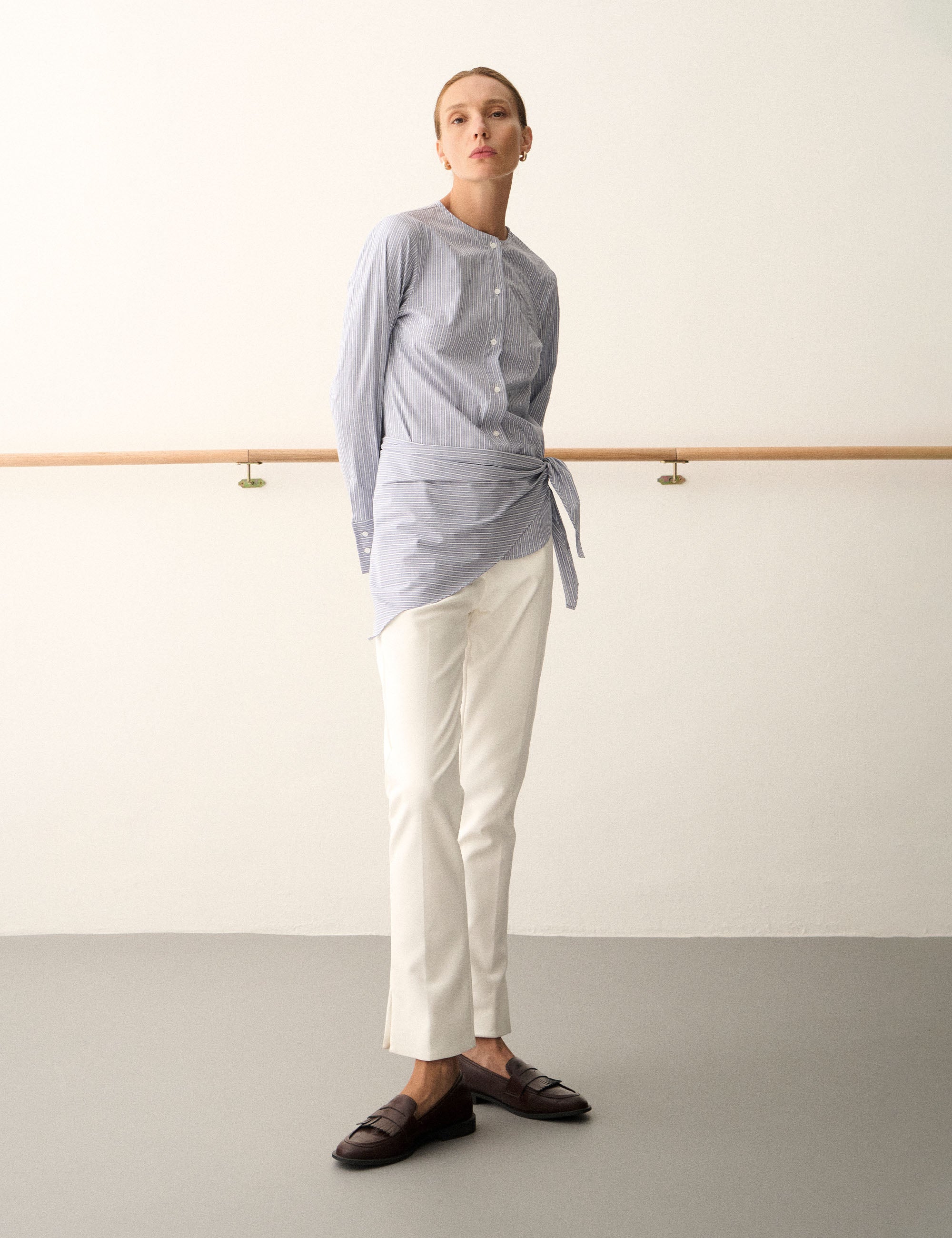 Camisa Penelope Tricoline Azul Denim