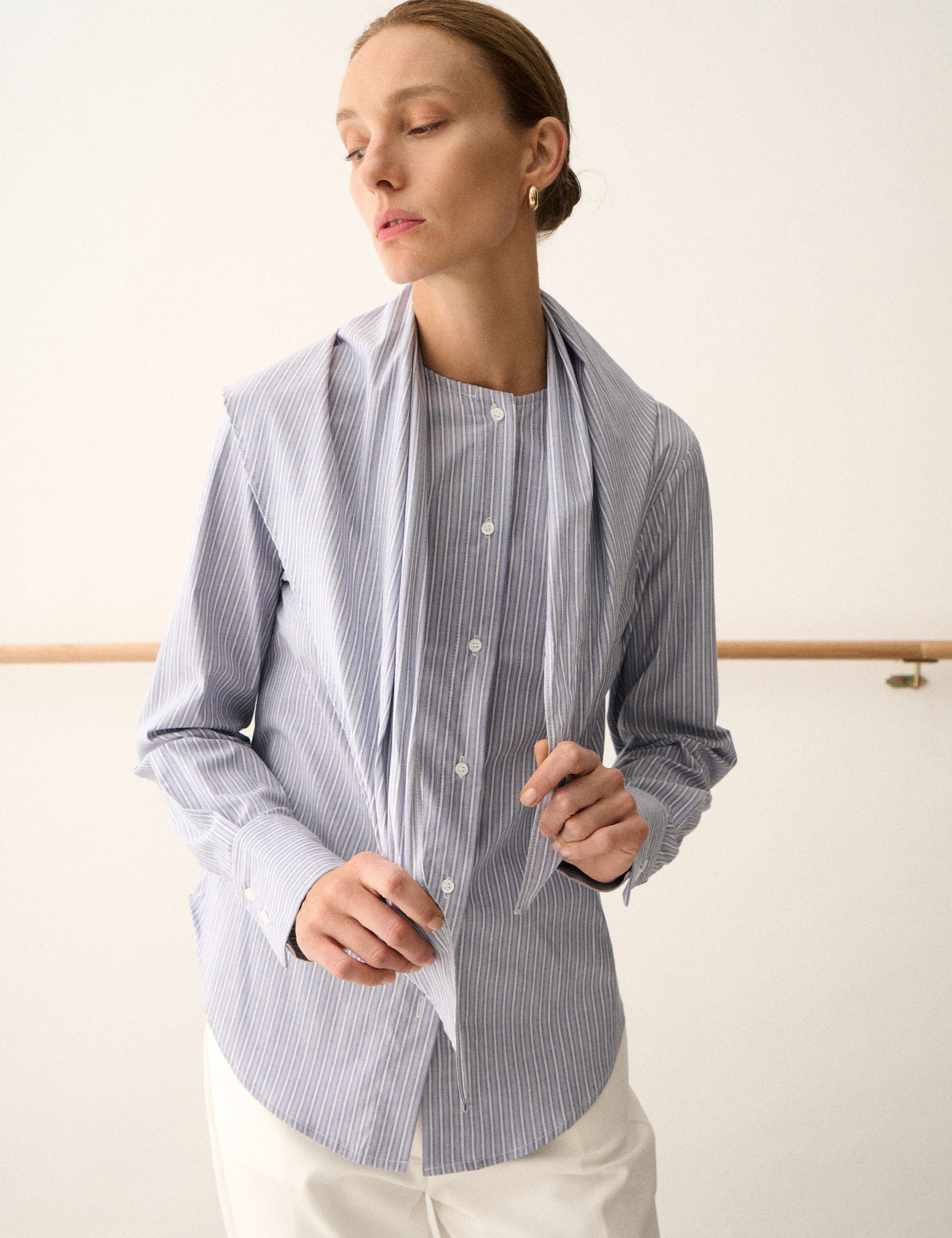 Camisa Penelope Tricoline Azul Denim