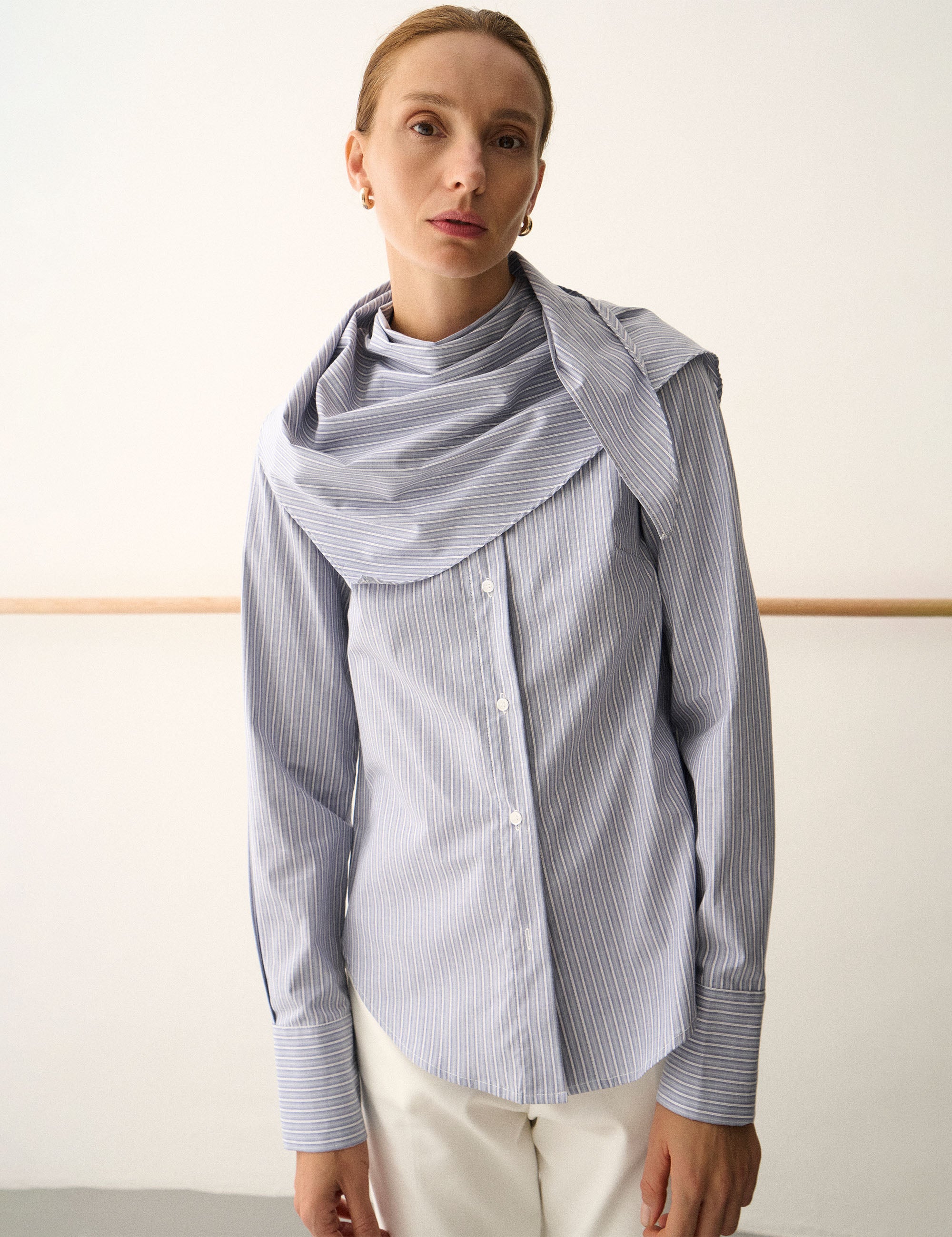 Camisa Penelope Tricoline Azul Denim