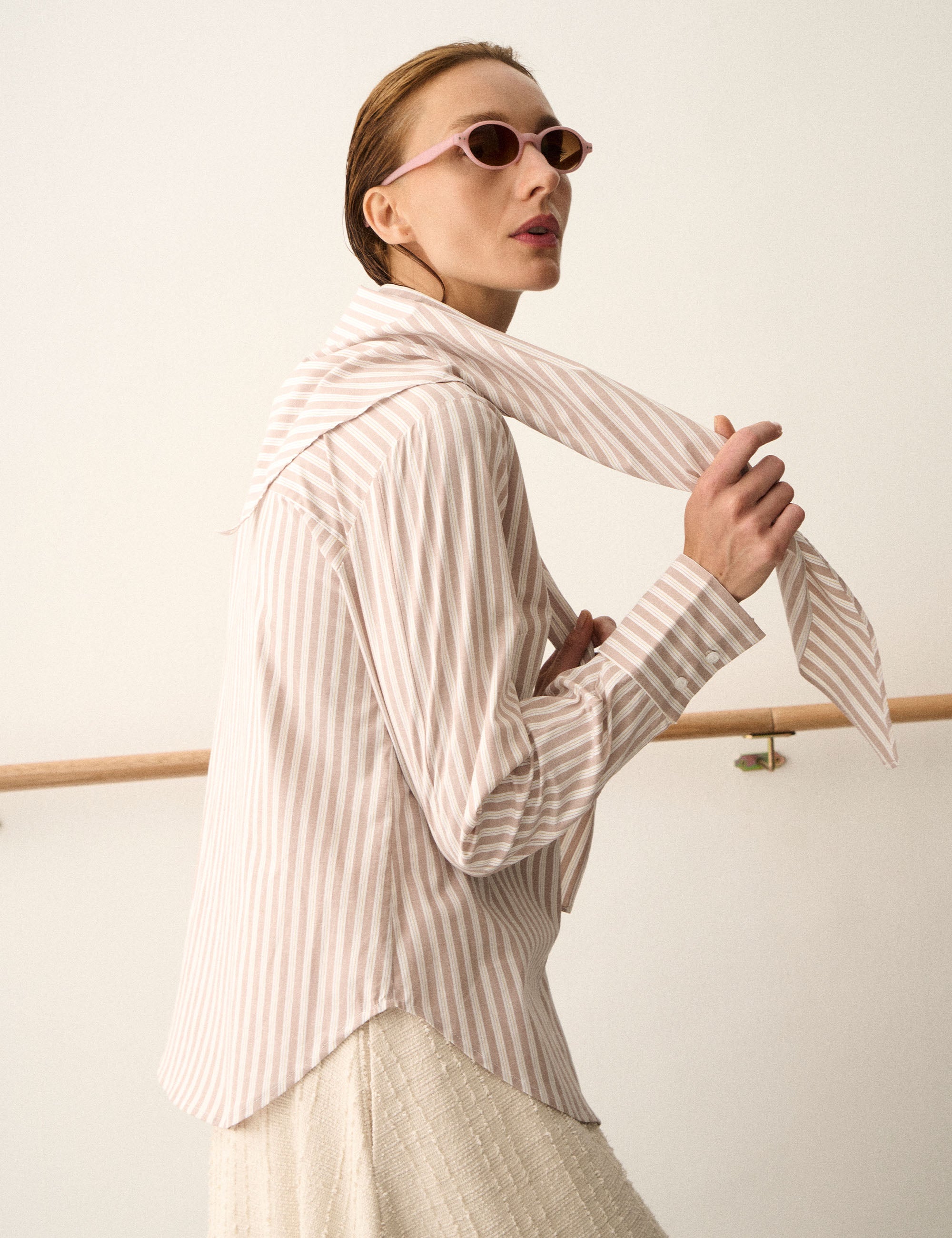 Camisa Penelope Tricoline Bege