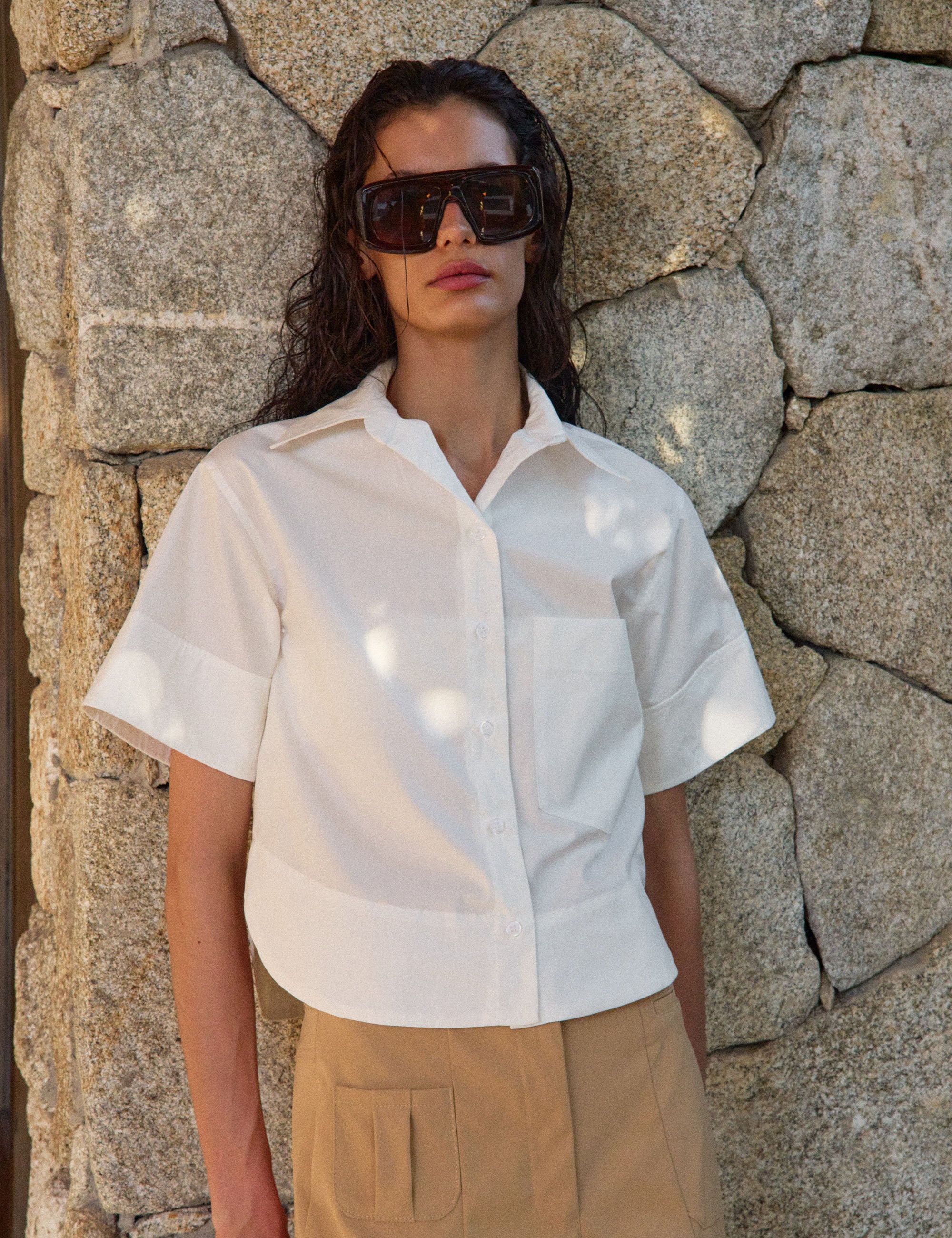 Camisa Pipa Tricoline Off White
