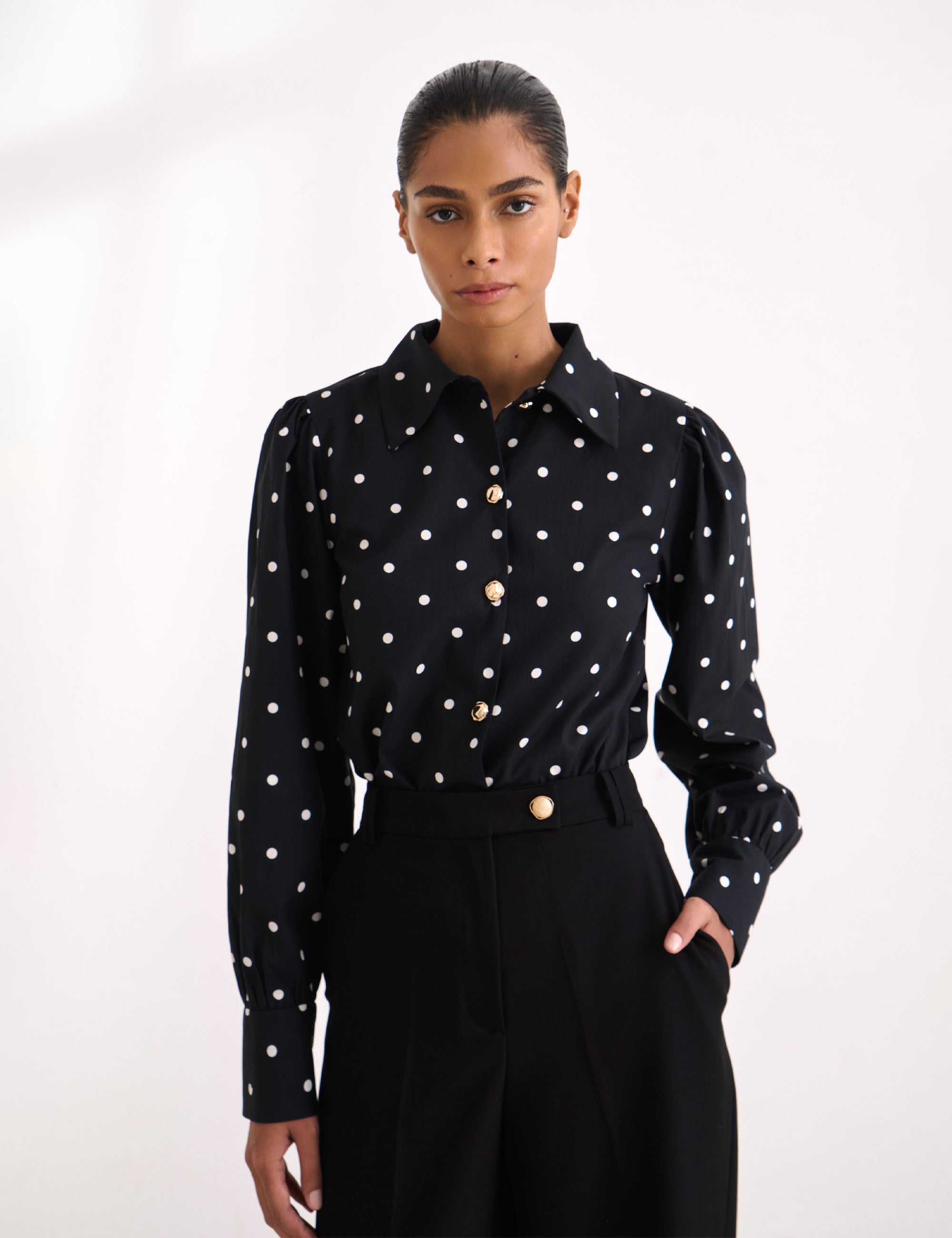 Camisa Poka Tricoline Preto