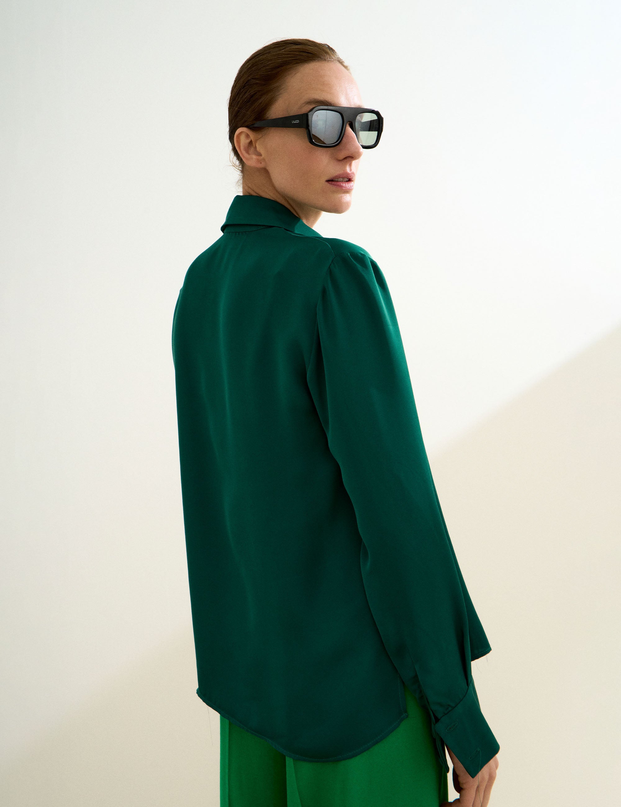 Camisa Rory Cetim Verde