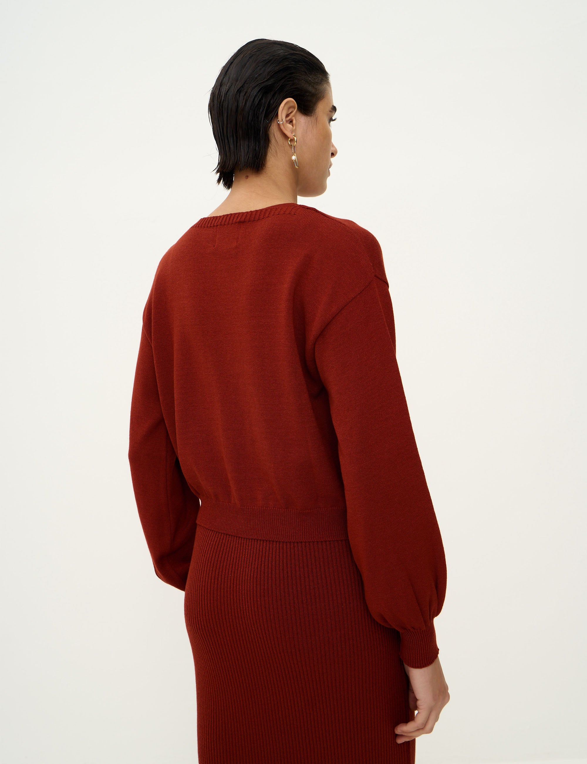 Cardigan Cibele Tricot Ferrugem